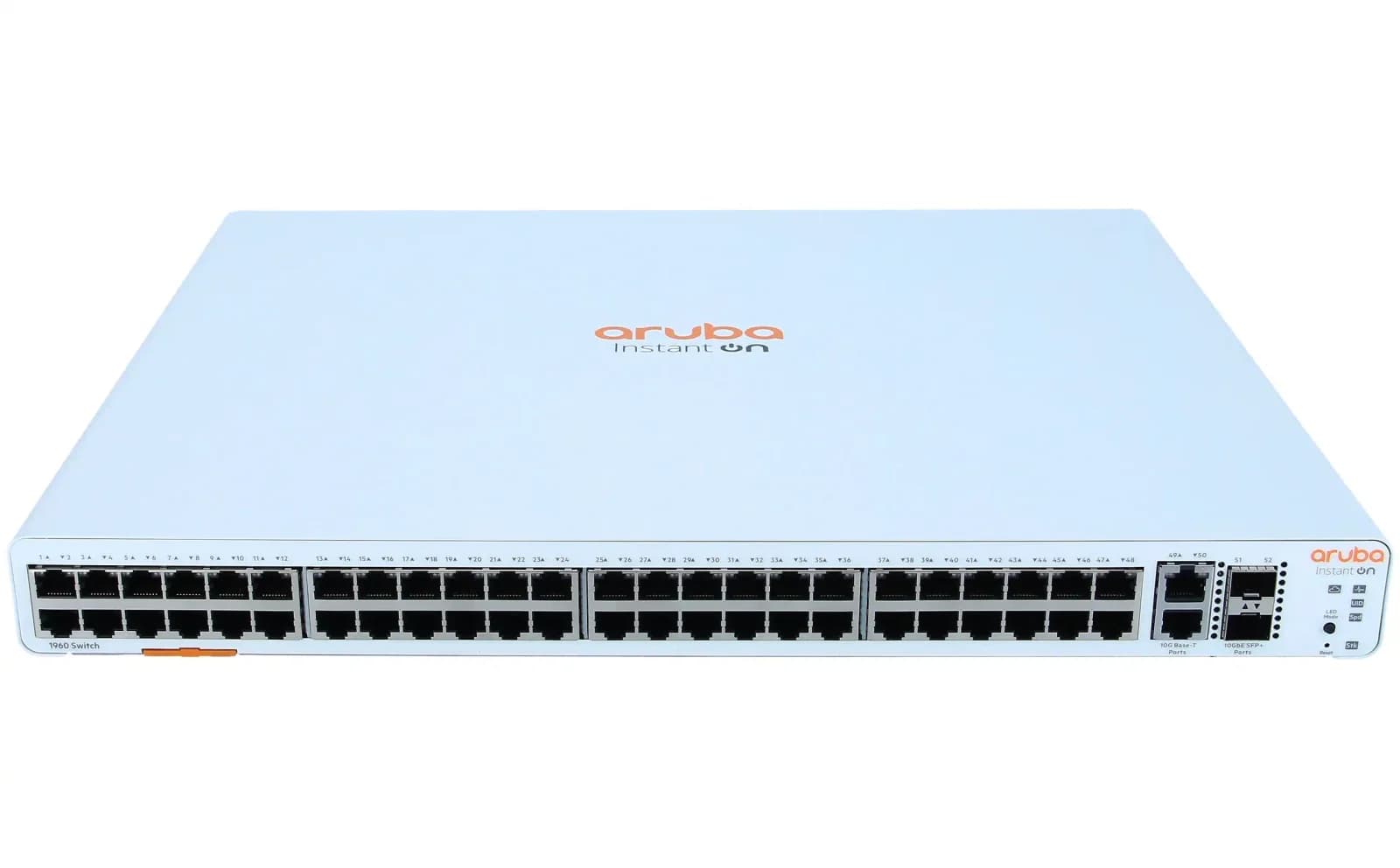 HPE Aruba Instant On 1960 48G 2XGT 2SFP+ Switch, L2+- smart, 48 x 10/100/1000 + 2 x 10 Gigabit SFP+ + 2 x 10 Gigabit Ethernet, (JL808AABB)