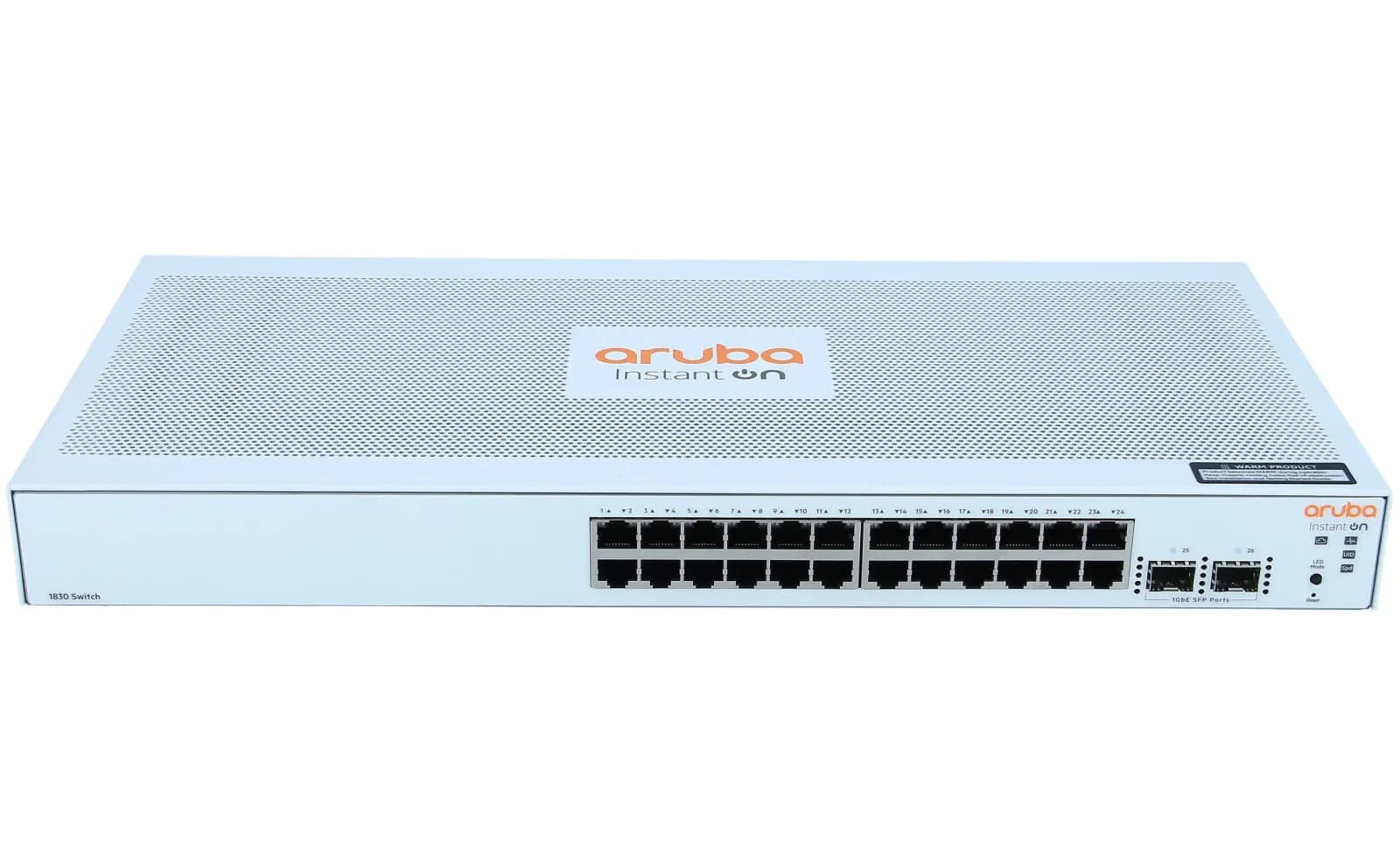 HPE Aruba Instant On 1830 24G 2SFP Switch, smart, 24 x 10/100/1000 + 2 x Gigabit SFP, desktop, rack-mountable (JL812AABB)