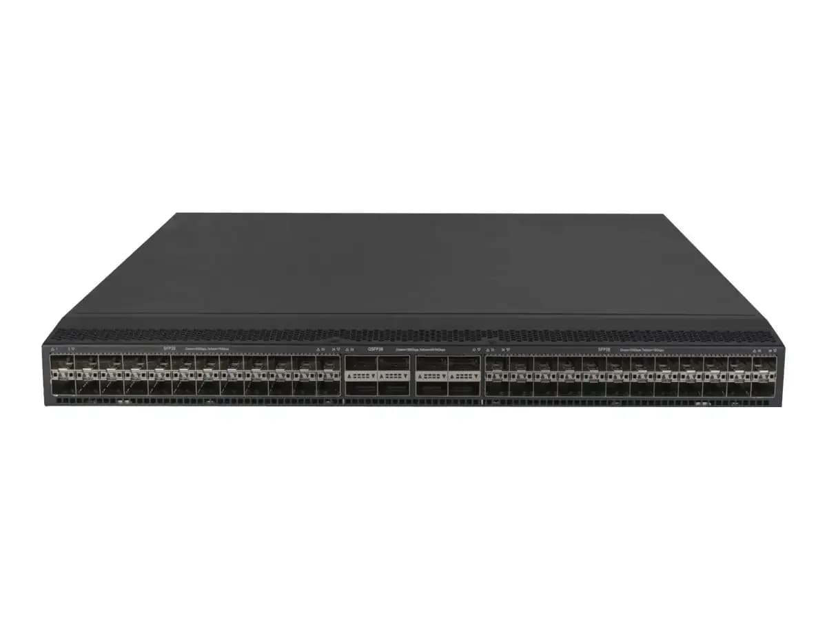 HP Switch, L3, Managed, 48 x 25 Gigabit SFP28 + 8 x 100 Gigabit QSFP28 + 2 x Gigabit SFP, rack-mountable (JQ074A)