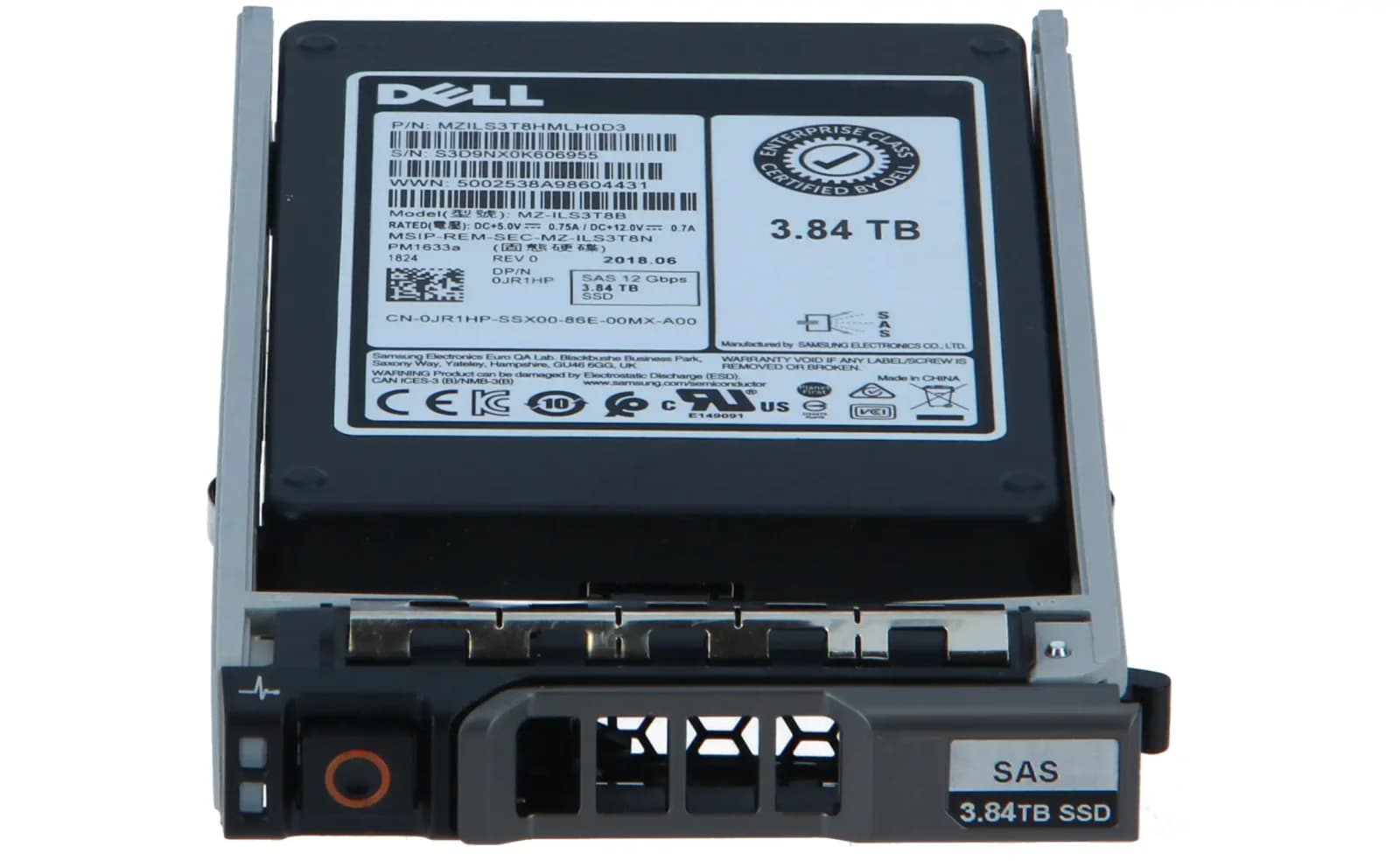 DELL 3.84 TB, 2.5", 12 Gbit/s, SAS, SSD (JR1HP)