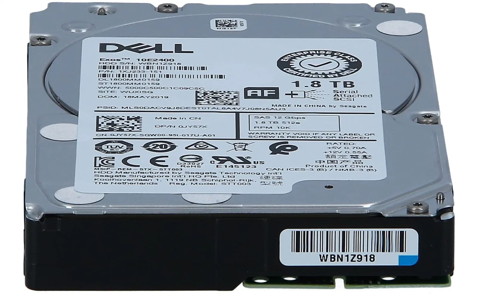 DELL 1.8TB 10K 2.5 SAS 12G ST1800MM0159 (JY57X)