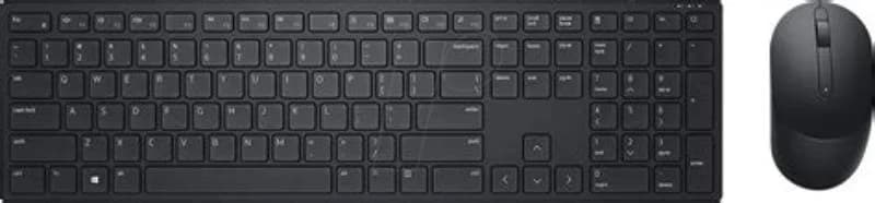 DELL Pro KM5221W, Клавиатура и siçan dəsti, Wireless, 2.4 GHz, QWERTZ, alman, Black (KM5221WBKB-GER)