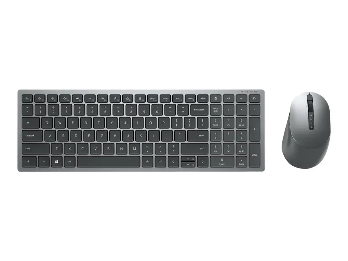 DELL Multi-Device KM7120W, klaviatura və siçan dəsti, Bluetooth, 2.4 GHz, alman (QWERTZ) (KM7120W-GY-GER)