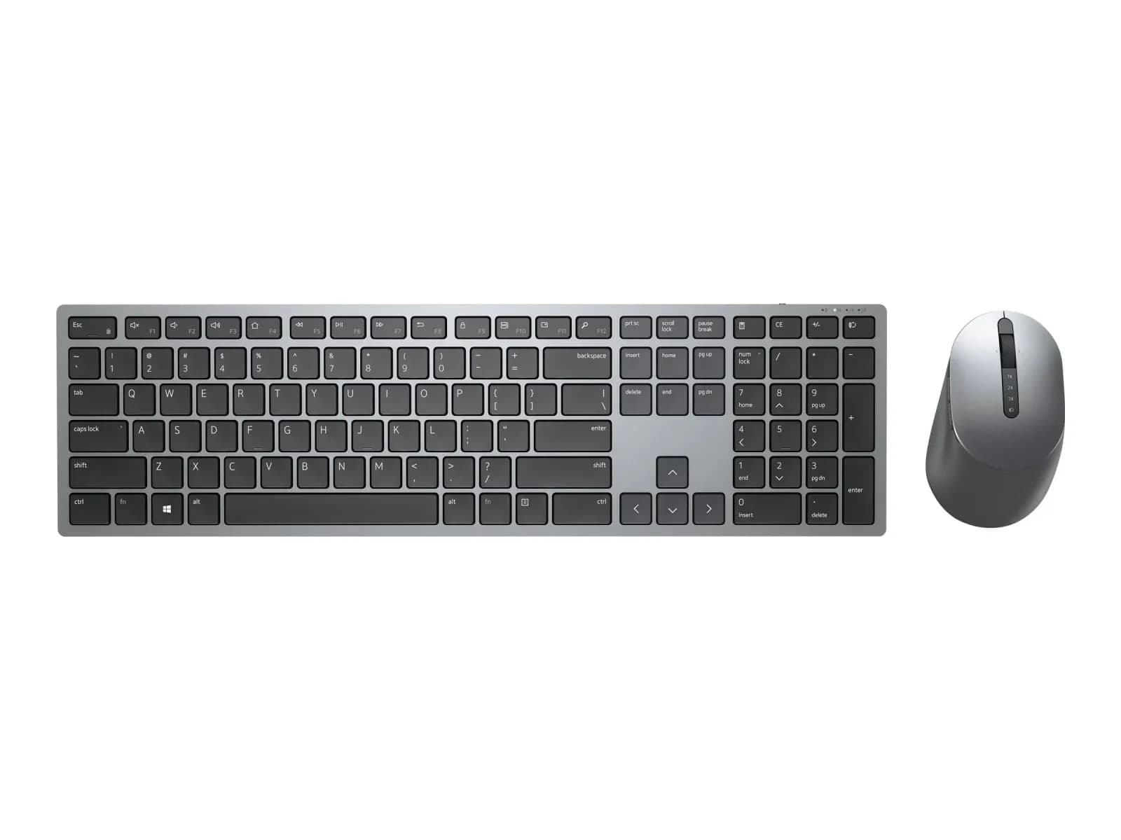 DELL Premier Multi-Device KM7321W, Клавиатура и siçan dəsti, Wireless, 2.4 GHz, Bluetooth 5.0, QWERTZ, alman, titan grey (KM7321WGY-GER)