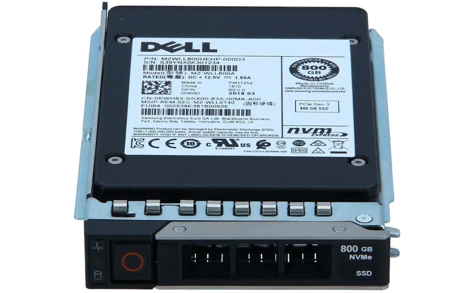 DELL 800 GB, 2.5", PCI, Express, NVMe (KWH83)