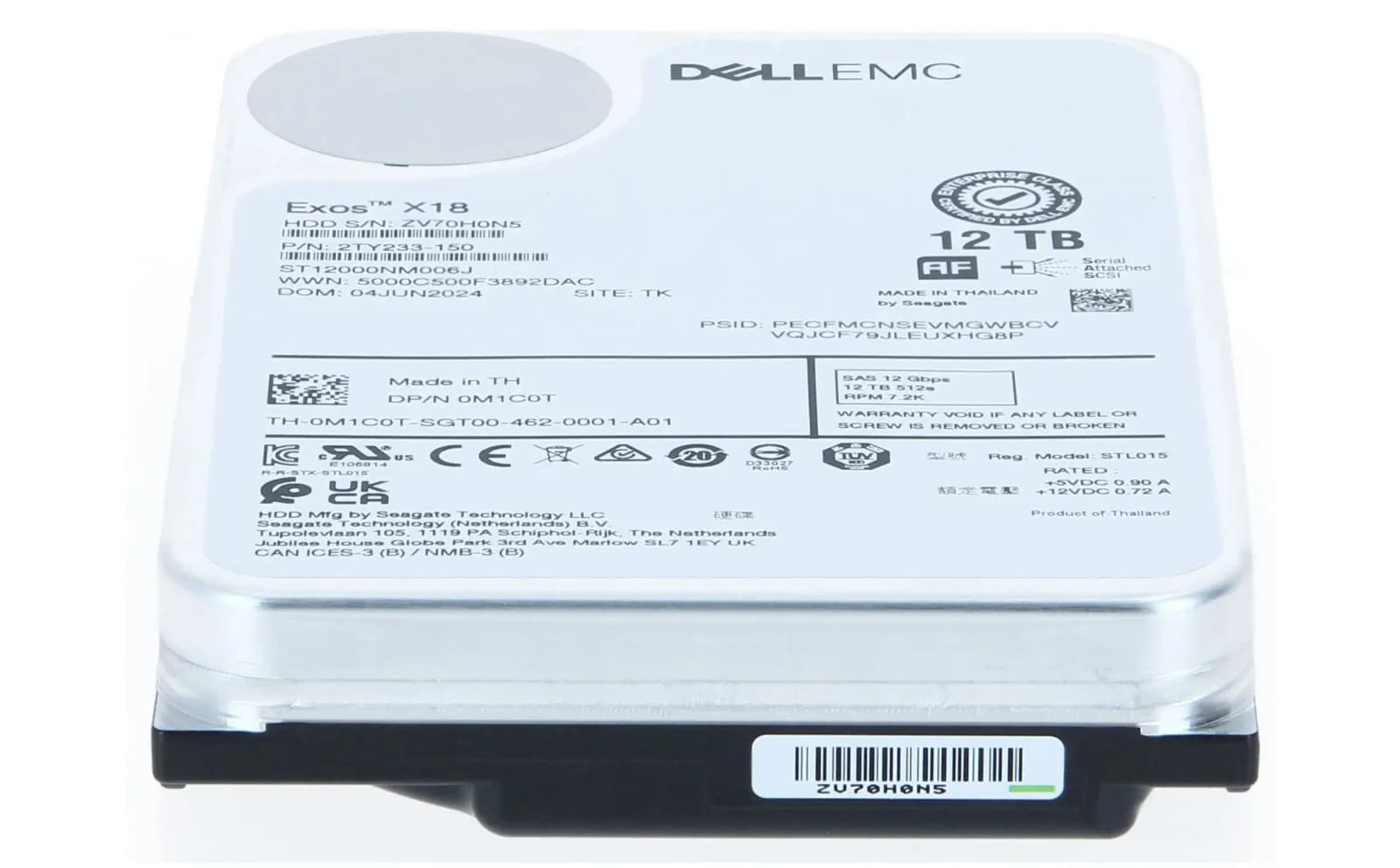 DELL 12TB, 7.2K, 3.5", ST12000NM006J, ME5 SERIES (M1C0T)