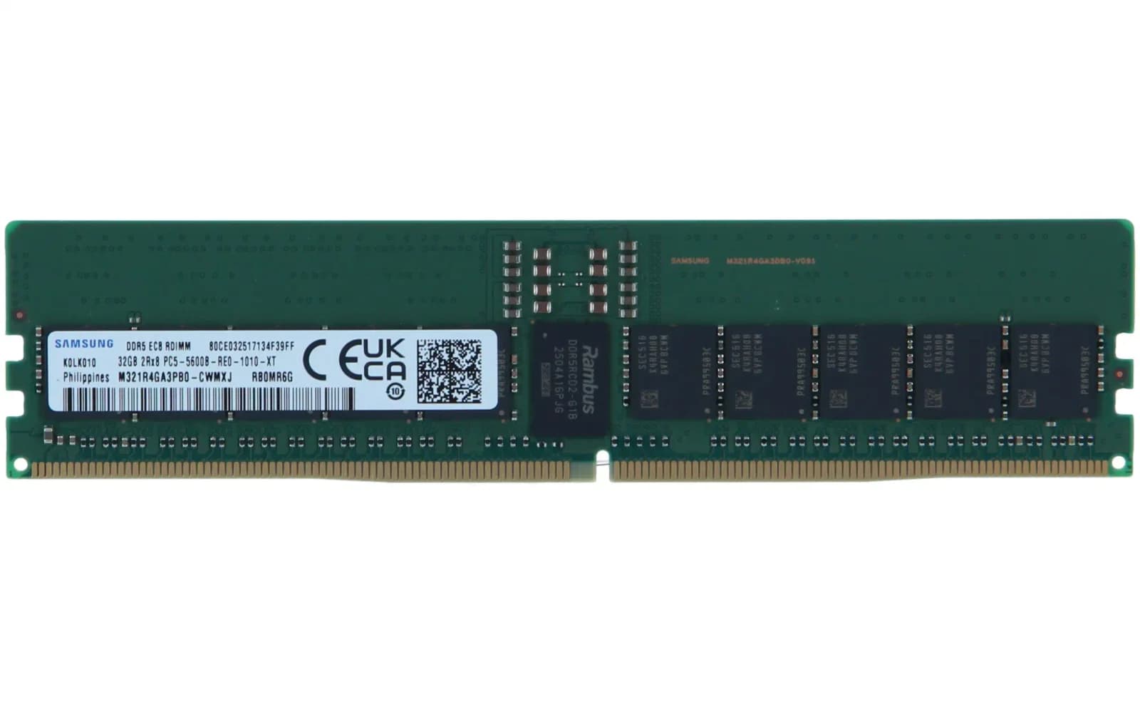 Samsung DDR5, module, 32 GB, DIMM 288-pin, 5600 MHz / PC5-44800, 1.1 V, registered, ECC, Dual Rank x8 (M321R4GA3PB0-CWM)