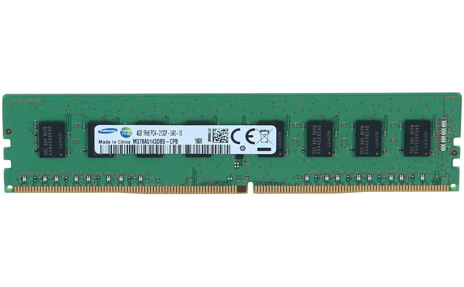 Samsung DDR4, module, 4 GB, DIMM 288-pin, 2133 MHz / PC4-17000, CL15, 1.2 V, unbuffered, non-ECC (M378A5143DB0-CPB)