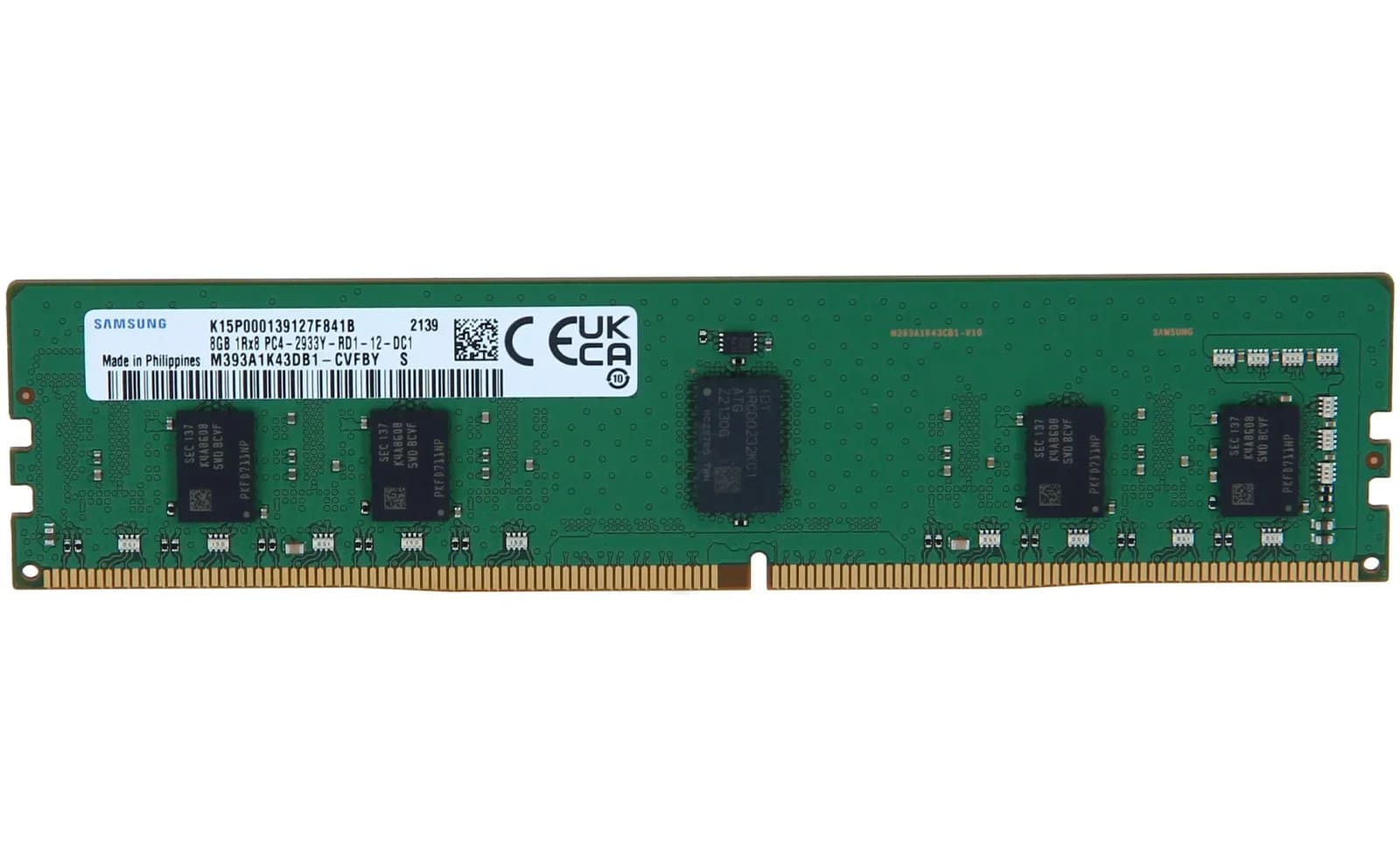 Samsung DDR4, module, 8 GB, DIMM 288-pin, 2933 MHz / PC4-23400, 1.2 V, registered, ECC (M393A1K43DB1-CVF)
