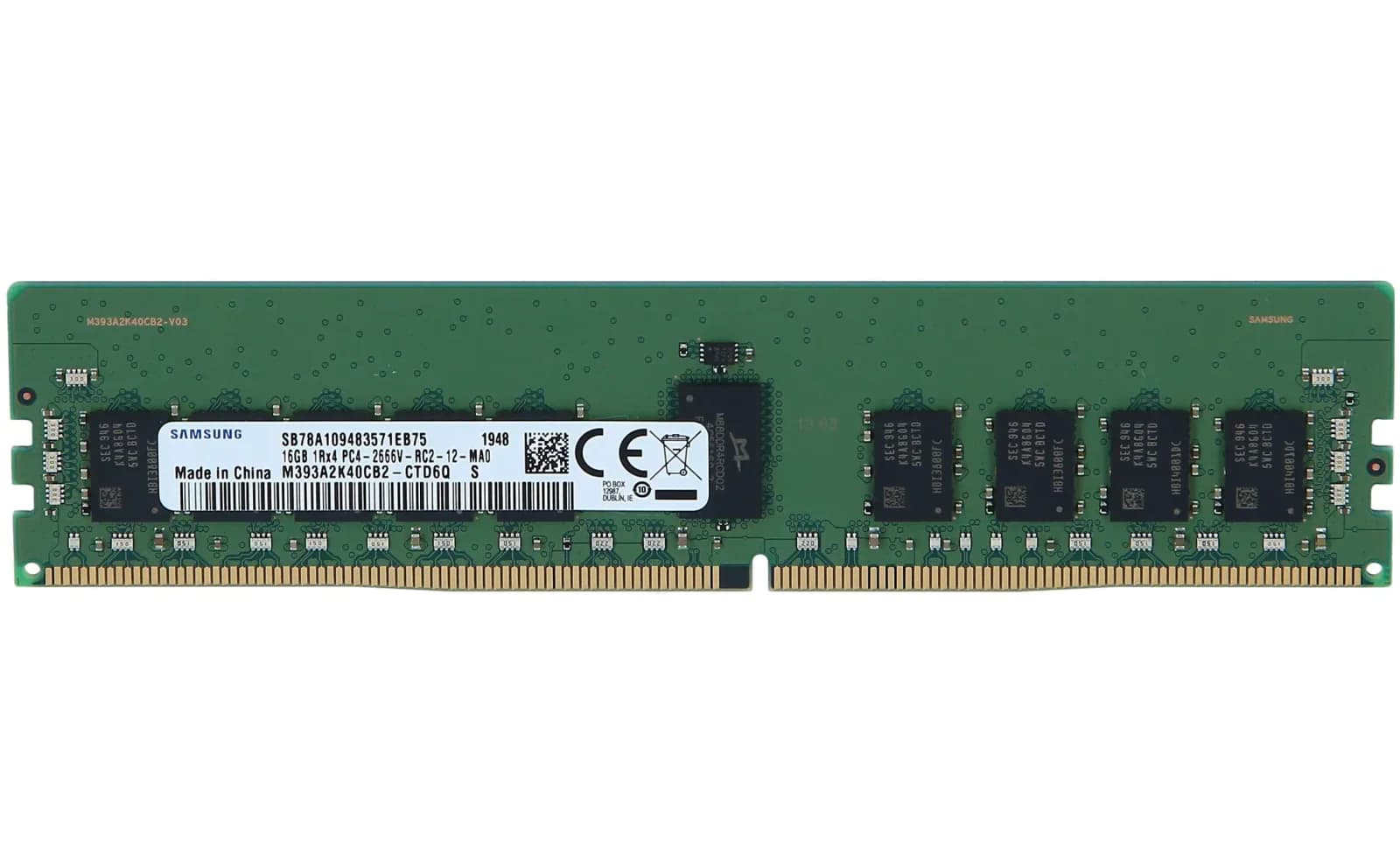 Samsung DDR4, 16 GB, DIMM 288-PIN, 2666 MHz / PC4-21300 (M393A2K40CB2-CTD)