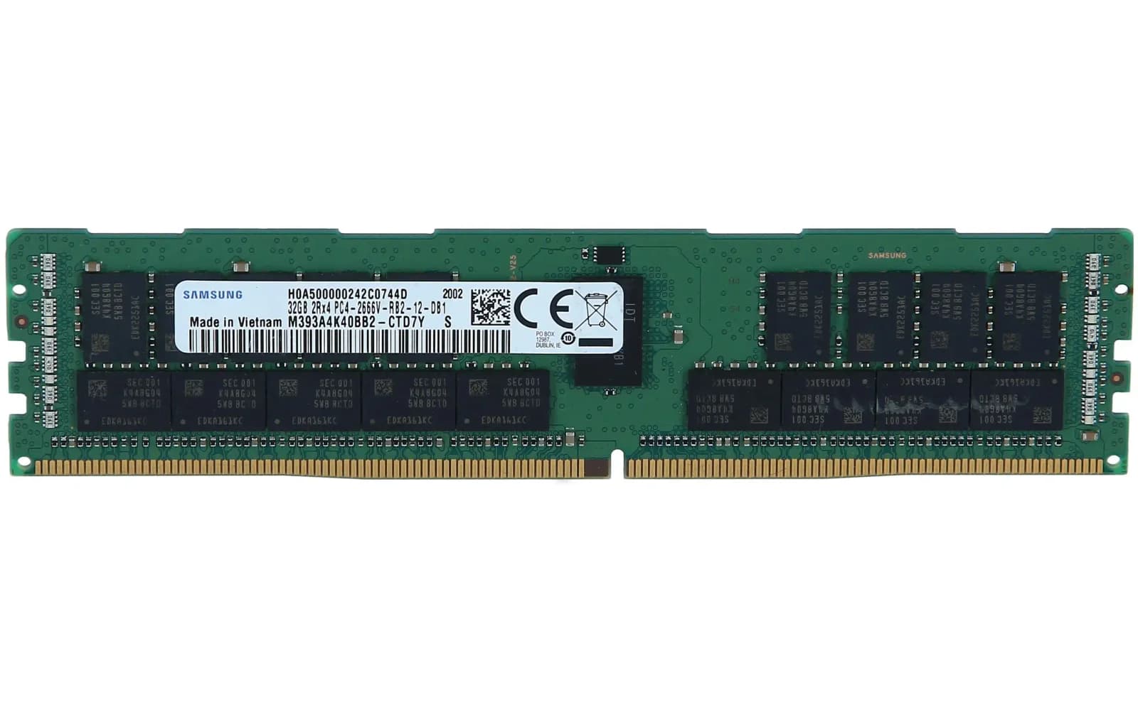 Samsung DDR4, 32 GB, DIMM 288-PIN, 2666 MHz / PC4-21300 (M393A4K40BB2-CTD)