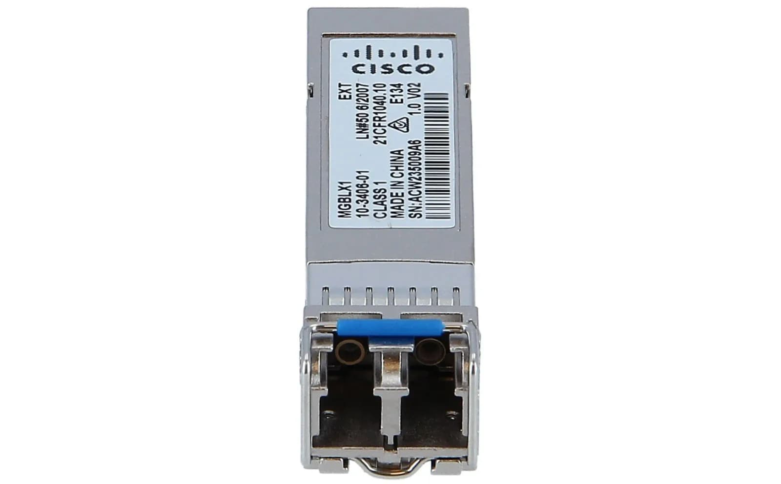Cisco Small Business MGBLX1, SFP (mini-GBIC) transceiver module, GigE, 1000Base-LX, LC single-mode, 10 km, 1310 nm (MGBLX1)