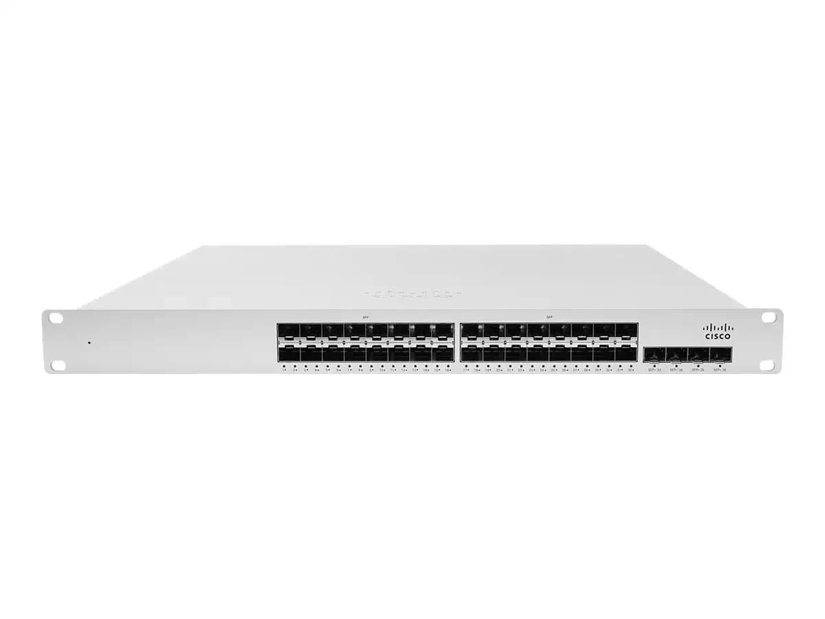 Cisco Meraki Cloud Managed Ethernet Aggregation Switch MS410-32, Switch, Managed, 32 x Gigabit SFP + 4 x 10 Gigabit SFP+ (uplink), (MS410-32-HW)
