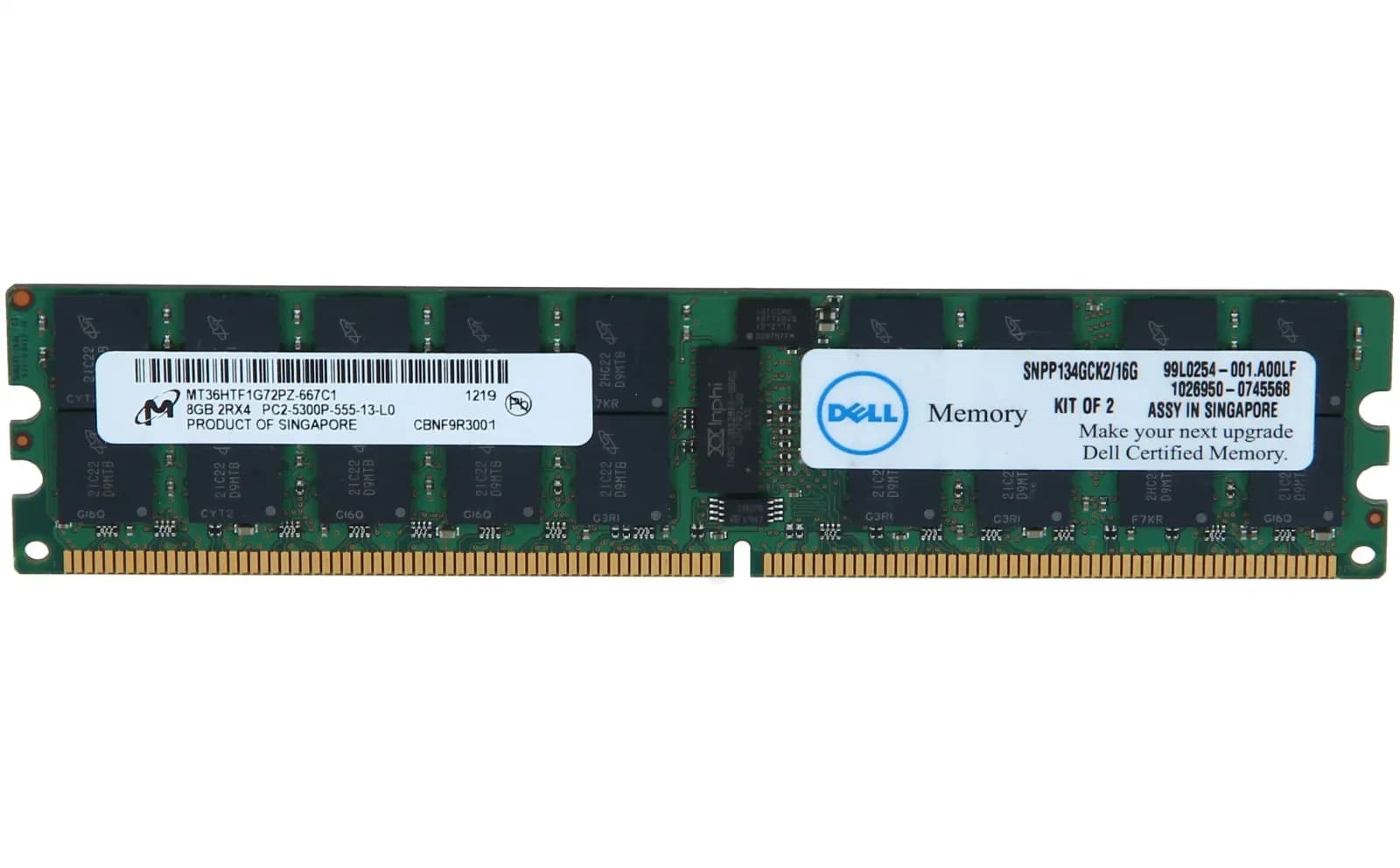 Micron DDR2 SDRAM 8GB 240RDIMM (MT36HTF1G72PZ-667C1)