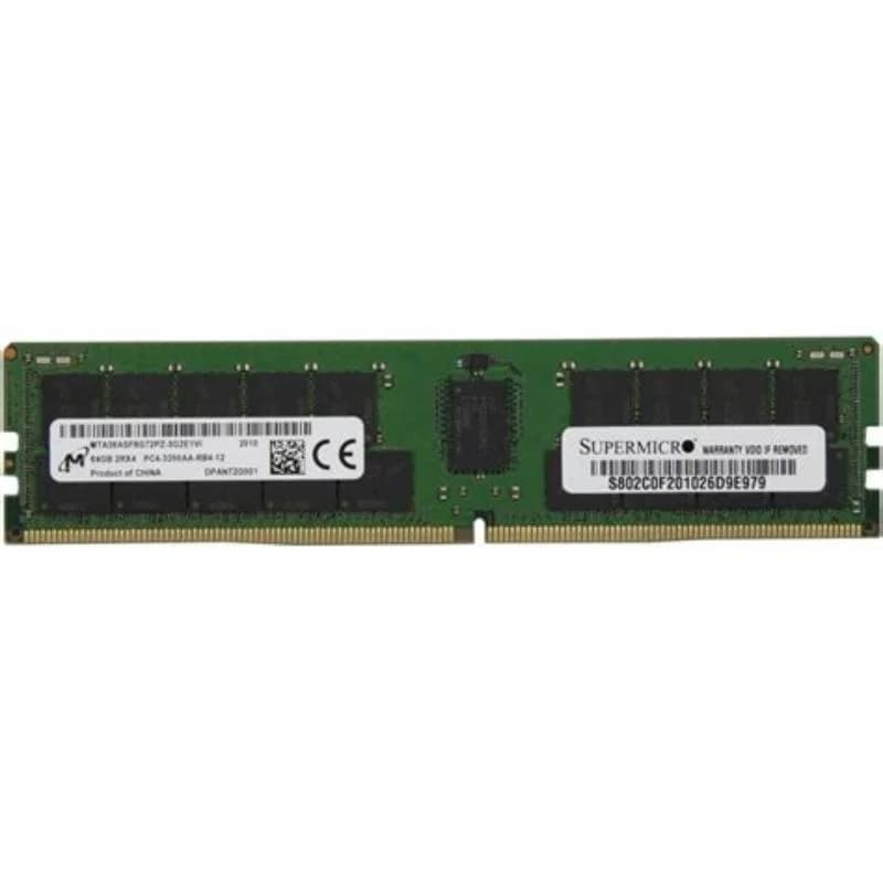 Micron 64GB PC4-3200AA-R (3200MHz) ECC Memory Module (MTA36ASF8G72PZ-3G2E1)