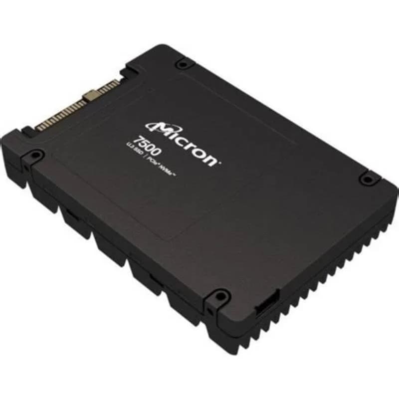 Micron 7500 PRO, SSD, Read Intensive, encrypted, 7.68 TB, internal, 2.5", U.3 PCIe 4.0 (NVMe), 256-bit AES, 3072-bit RSA, 208-bit RSA, TCG (MTFDKCC7T6TGP-1BK1DABYYR)