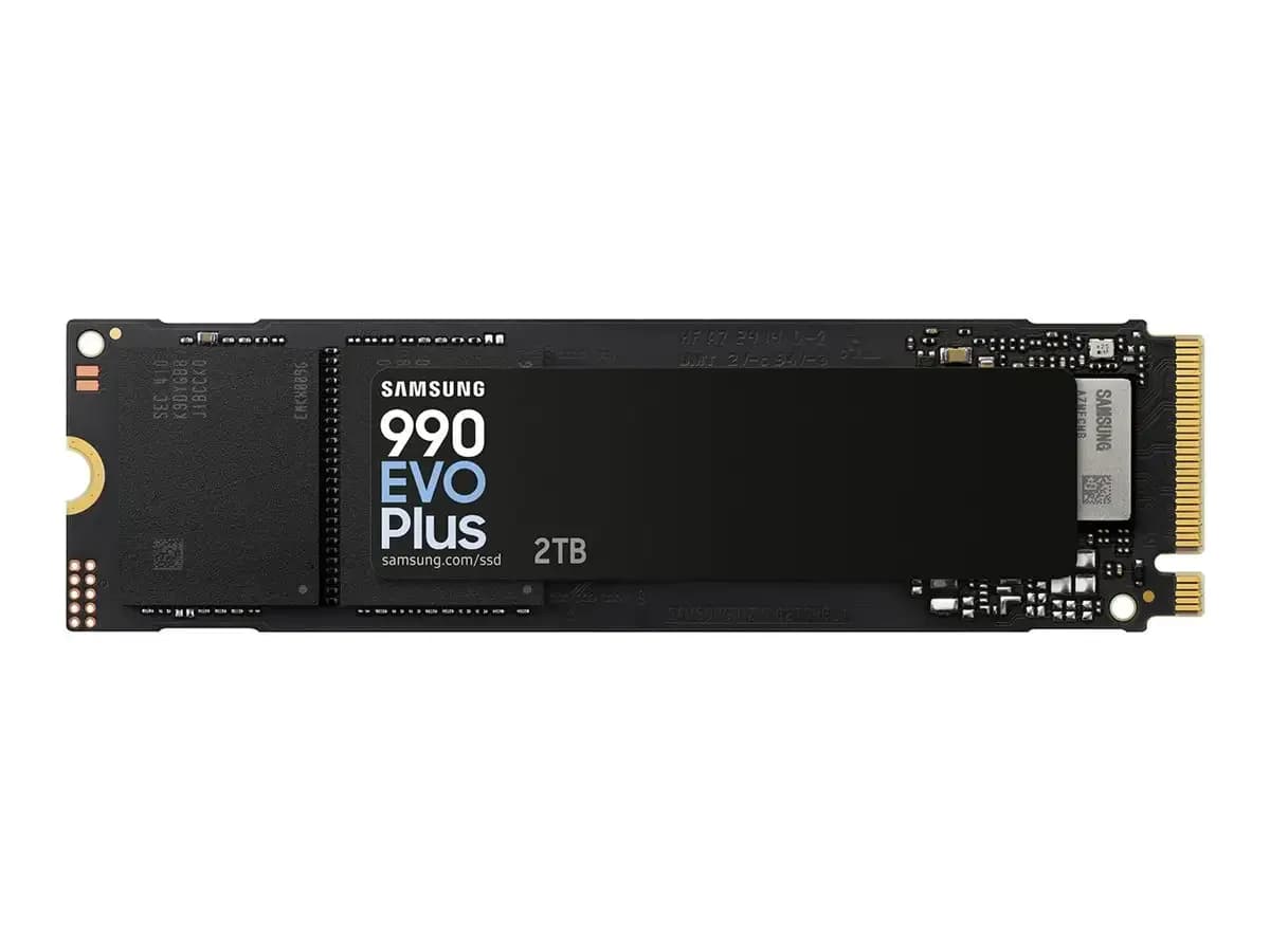 Samsung 990 EVO Plus MZ-V9S2T0, SSD, encrypted, 2 TB, internal, M.2 2280, PCIe 5.0 x2 (NVMe), 256-bit AES, TCG Opal Encryption 2.0 (MZ-V9S2T0BW)