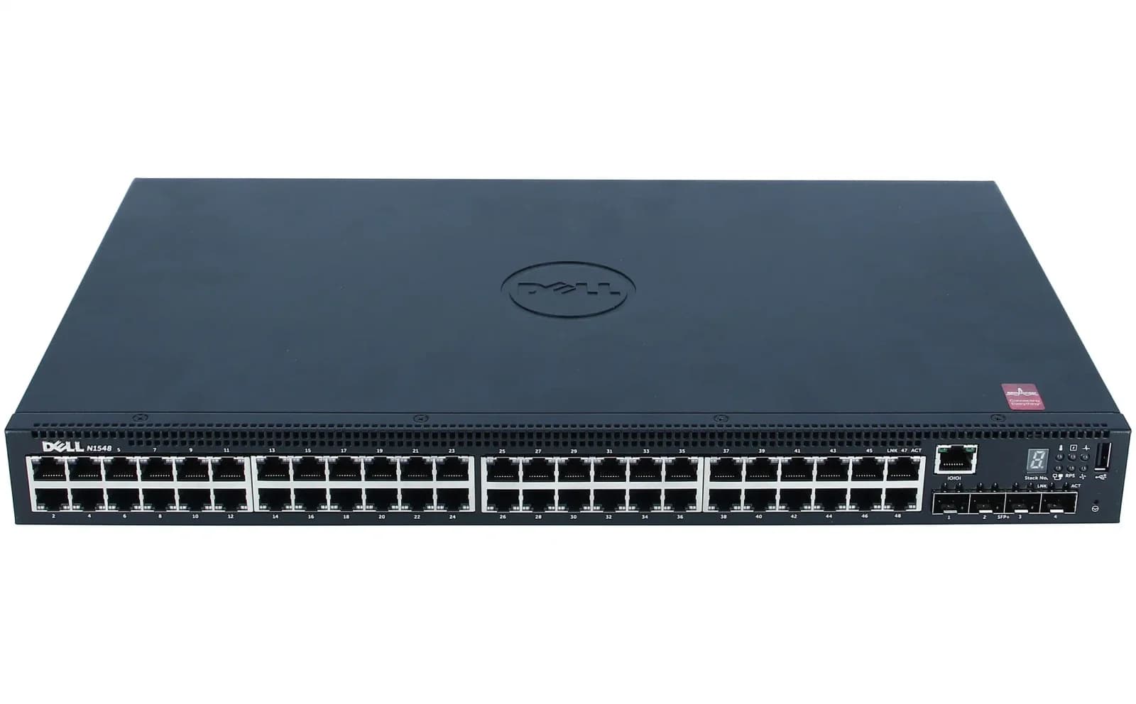 DELL Networking N1548, Switch, L2+, Managed, 48 x 10/100/1000 + 4 x 10 Gigabit SFP+, front to back airflow, rack-mountable (N1548)