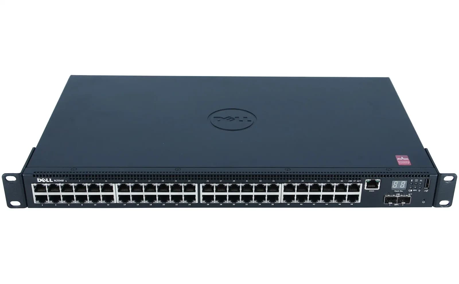 DELL Networking N2048, Switch, L2+, Managed, 48 x 10/100/1000 + 2 x 10 Gigabit SFP+, front to back airflow, rack-mountable (N2048)