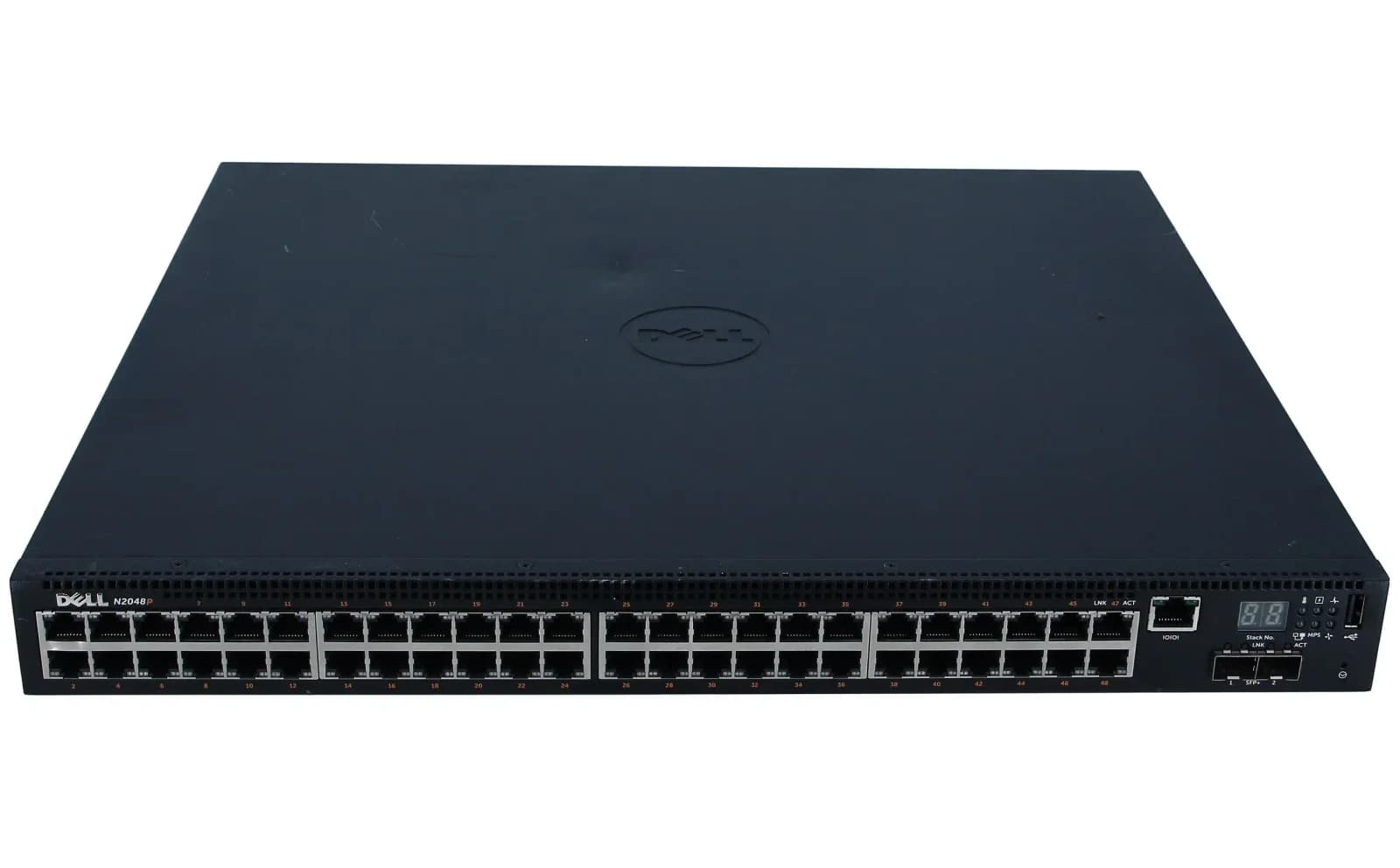 Dell N2048P, 48x1Gb RJ45 POE+, 2 x10Gb SFP+, front to back airflow /w OS6 installed (N2048P)
