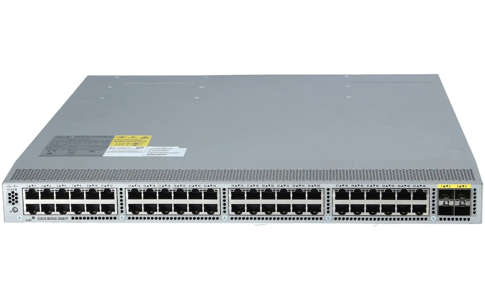 Cisco Nexus 3048TP-1GE, Switch, Nexus 3048TP-1GE 1RU 48 1GE and 4 10GE ports (N3K-C3048TP-1GE)