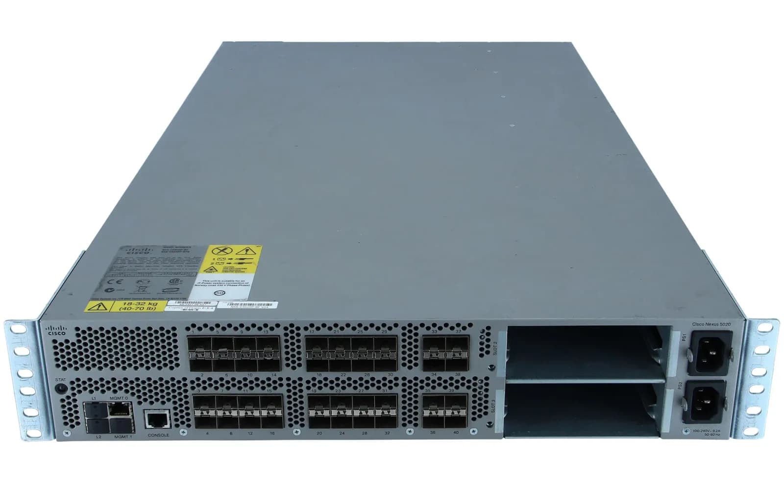 Cisco N5000 2RU Chassis no PS 5 Fan Modules 40 ports (req SFP+) (N5K-C5020P-BF)