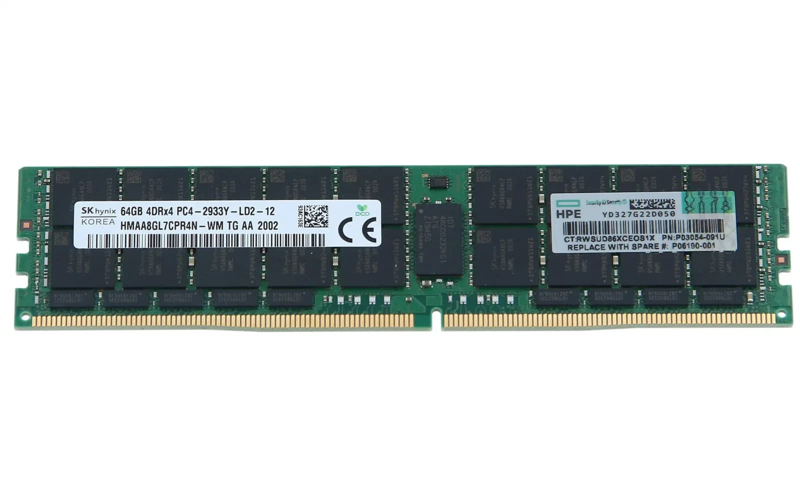 HPE 64GB (1x64GB) Quad Rank x4 DDR4-2933 Memory RAM (P00926-B21)
