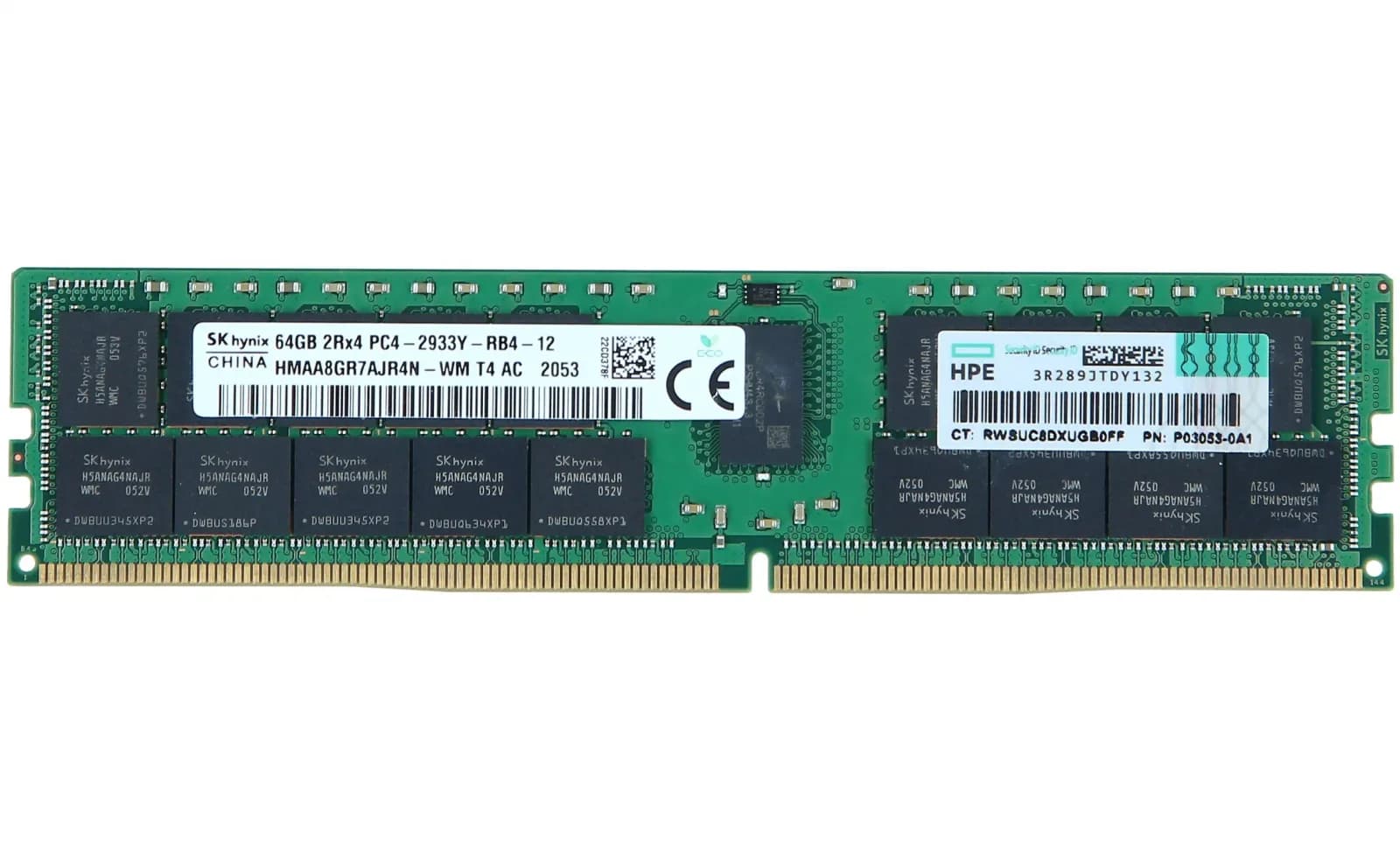 HPE E 64GB 1X64GB 2RX4 DDR4-2933Y REGISTERED SMART MEMORY, 64 GB, DDR4 (P03053-0A1)