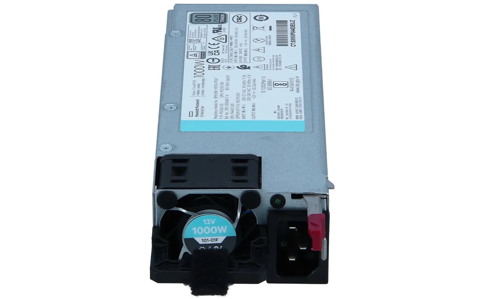HPE Power supply, hot-plug (plug-in module), Flex Slot, 80 PLUS Titanium, AC 200-240 V, 1000 Watt (P03178-B21)
