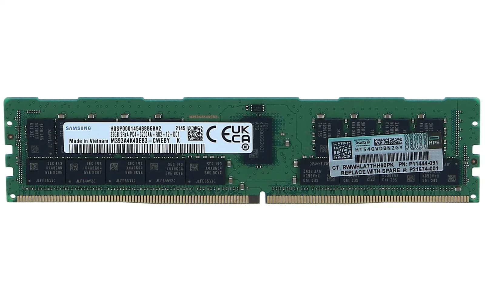 HPE DDR4, module, 32 GB, DIMM 288-pin, 3200 MHz / PC4-25600, CL22, registered, ECC (P06033-B21)