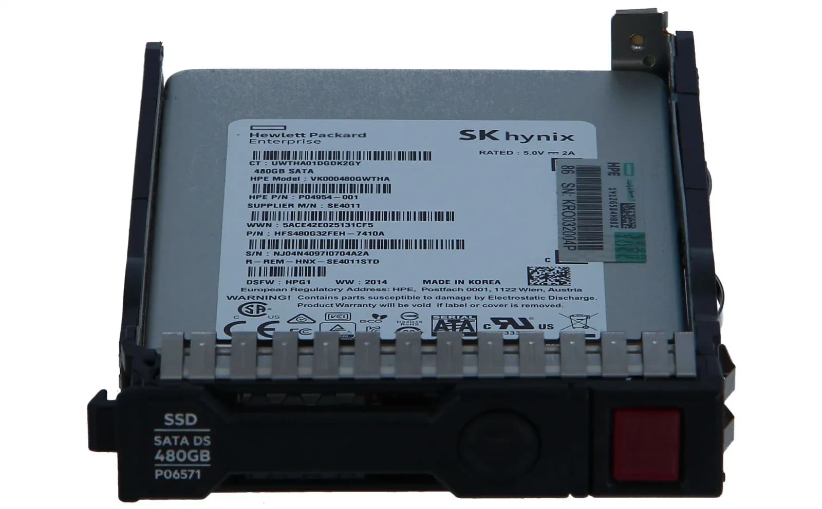 HPE HP Enterprise Read Intensive, 480 GB SSD, Hot-Swap, 2.5" SFF (6.4 cm SFF) (P06194-B21)