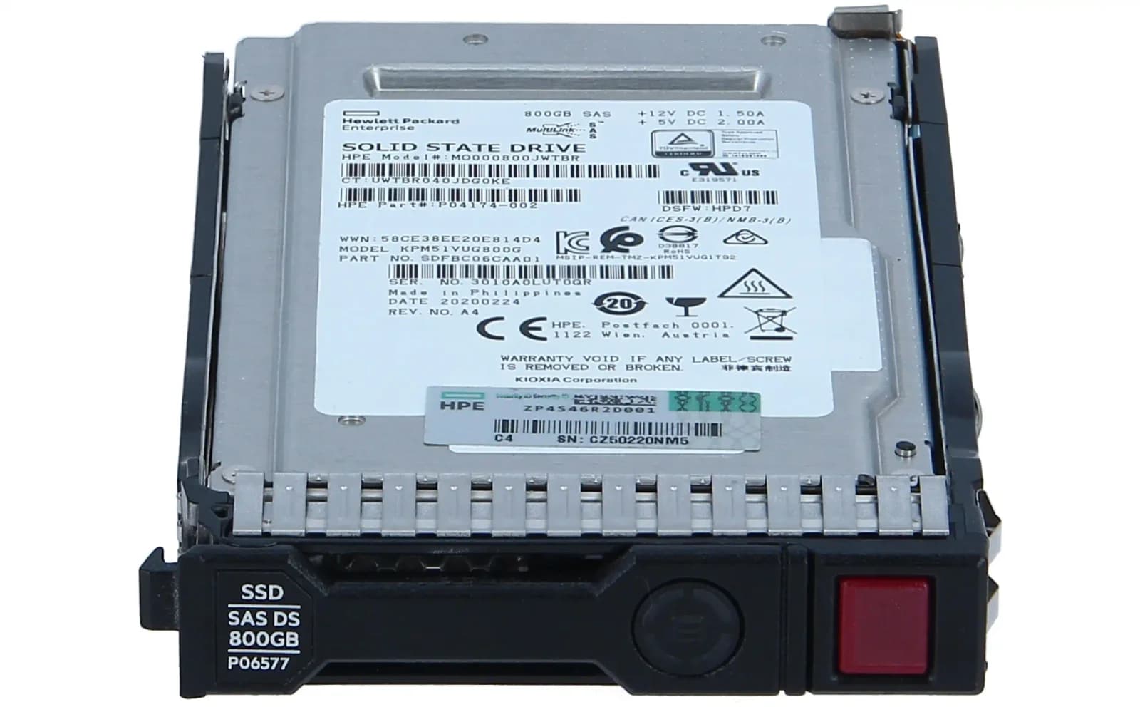 HP Mixed Use, Solid state drive, 800 GB, hot-swap, 2.5" SFF, SAS 12Gb/s (P06577-001)