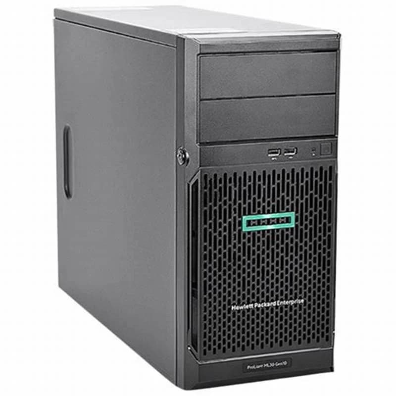 HPE ProLiant ML30 Gen10, Сервер, tower, 4U, 1-way, no CPU, RAM 0 GB, SATA, hot-swap 2.5" bay(s), no HDD, Matrox G200, Gigabit Ethernet, (P06762-B21)
