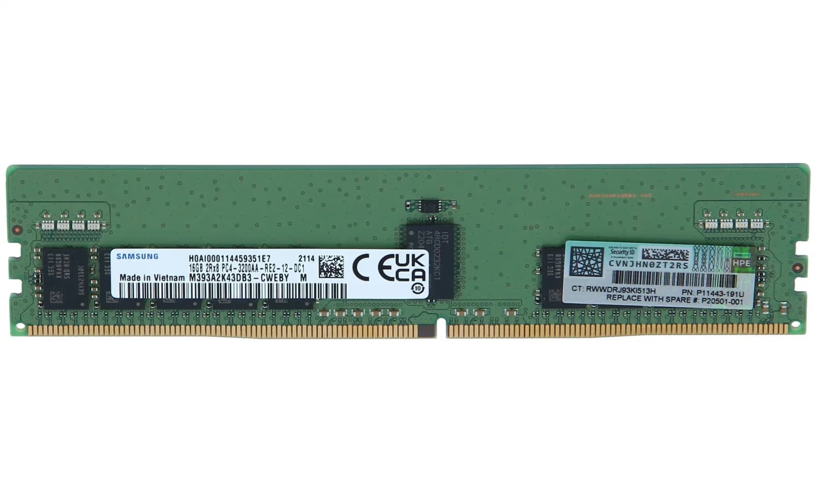 HPE SmartMemory, DDR4, Modul, 16 GB, DIMM 288-PIN, 3200 MHz / PC4-25600, CL22, 1.2 V, registered, ECC (P07642-B21)