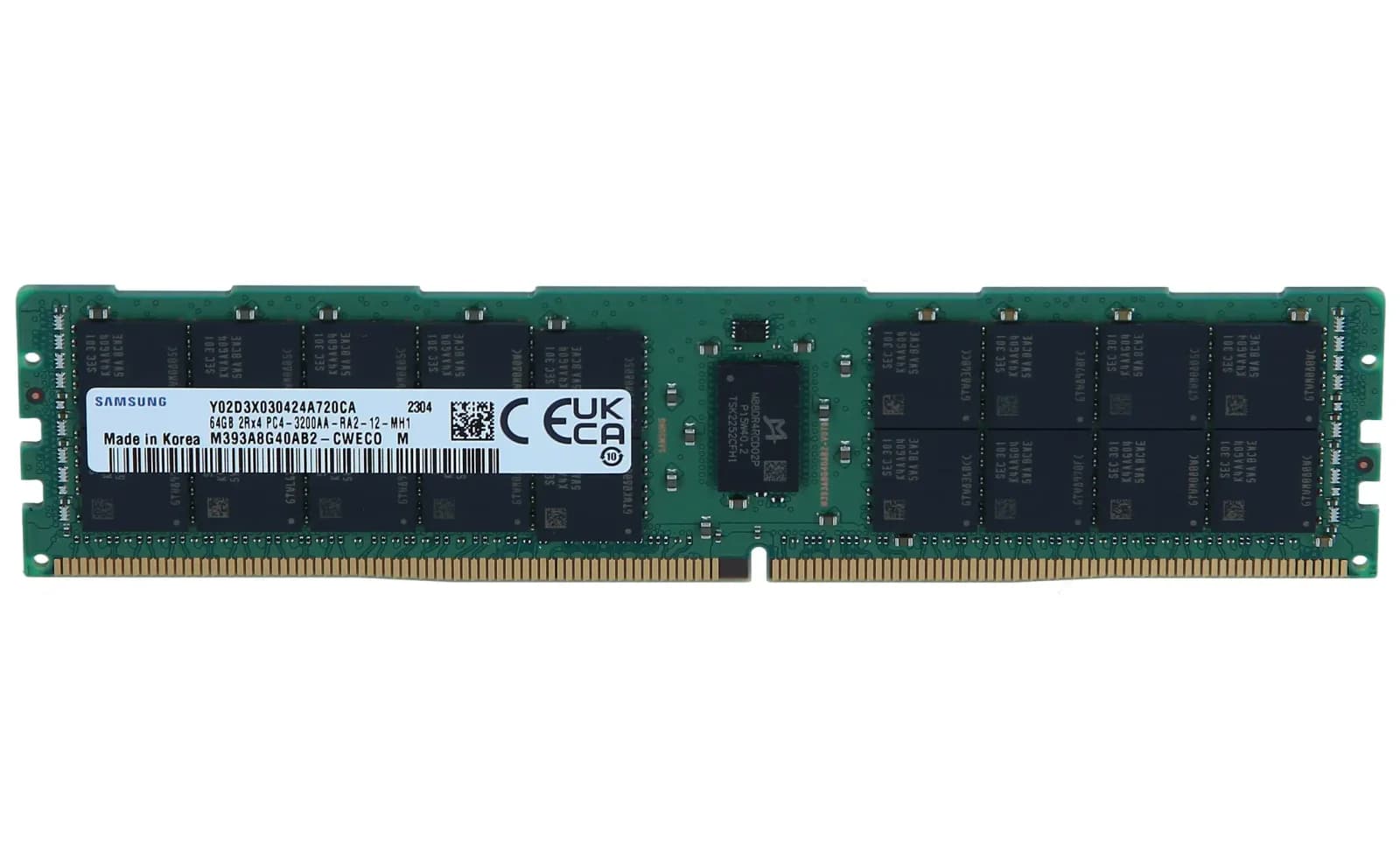 HP 64GB (1*64GB) 2RX4 PC4-25600AA-R DDR4-3200MHZ RDIMM (P07650-B21)
