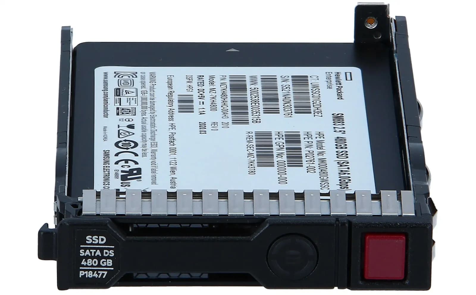 HPE HP Enterprise Mixed Use, 480 GB SSD, Hot-Swap, 2.5" SFF (6.4 cm SFF) (P07922-B21)