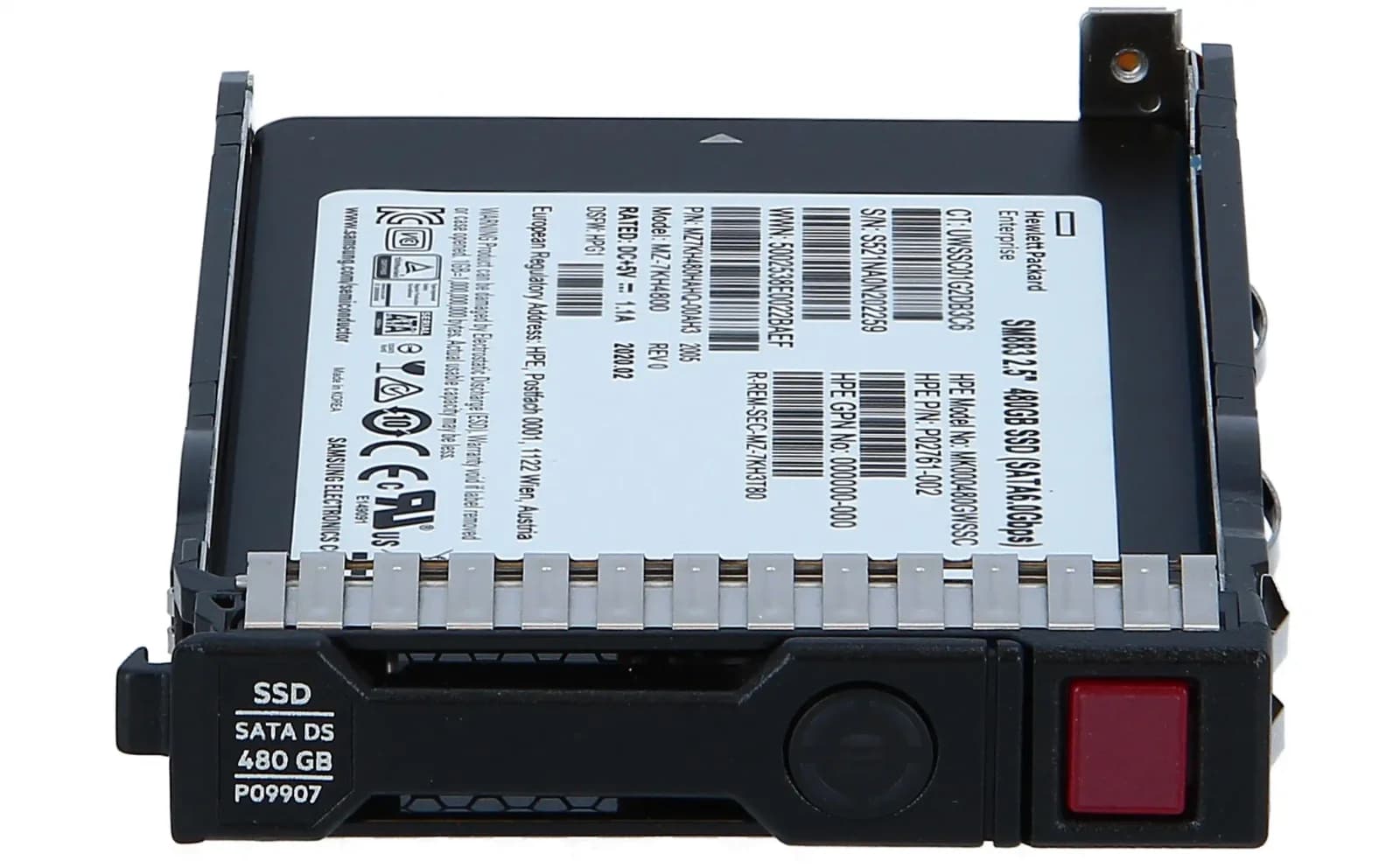 HPE HP Enterprise Mixed Use, 480 GB SSD, Hot-Swap, 2.5" SFF (6.4 cm SFF) (P09712-B21)