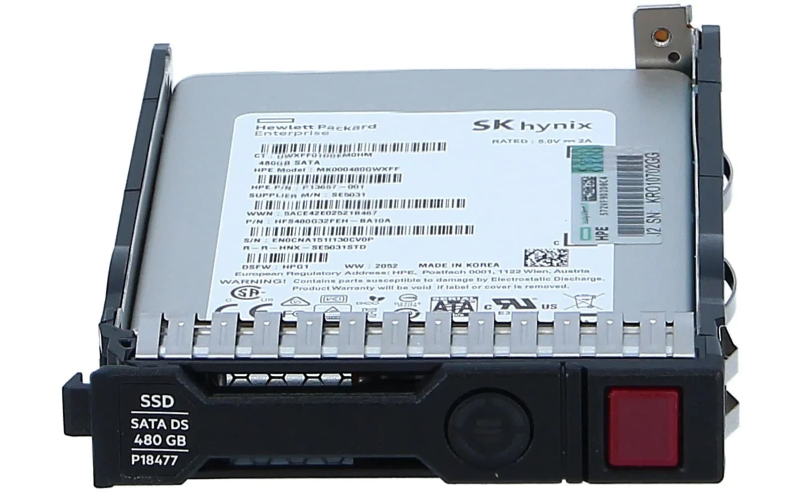 HP Mixed Use, Multi Vendor, 480 GB SSD, Hot-Swap, 2.5" SFF (6.4 cm SFF) (P18432-B21)