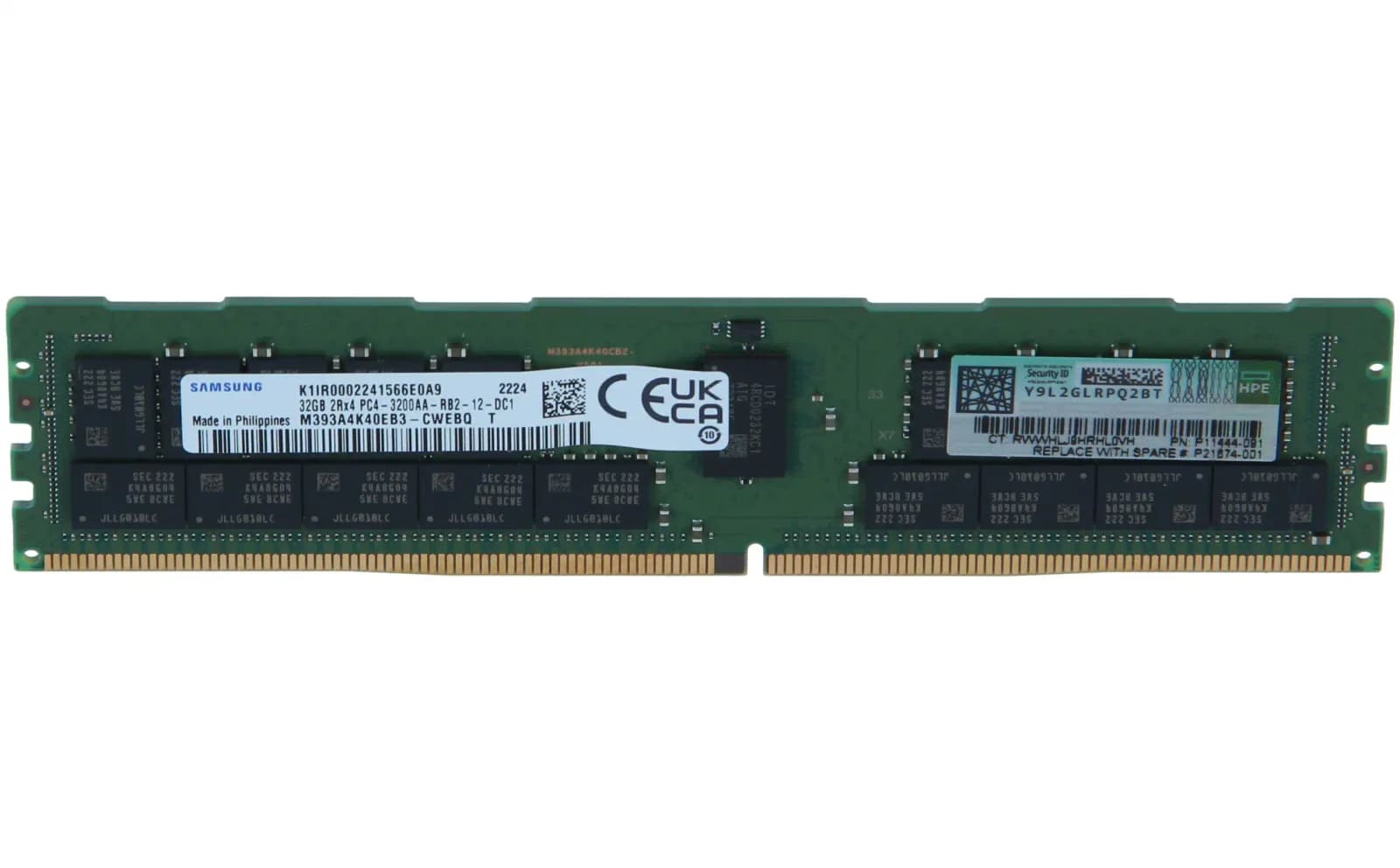HPE SmartMemory, DDR4, module, 32 GB, DIMM 288-pin, 3200 MHz / PC4-25600, CL22, registered, ECC (P21674-001)