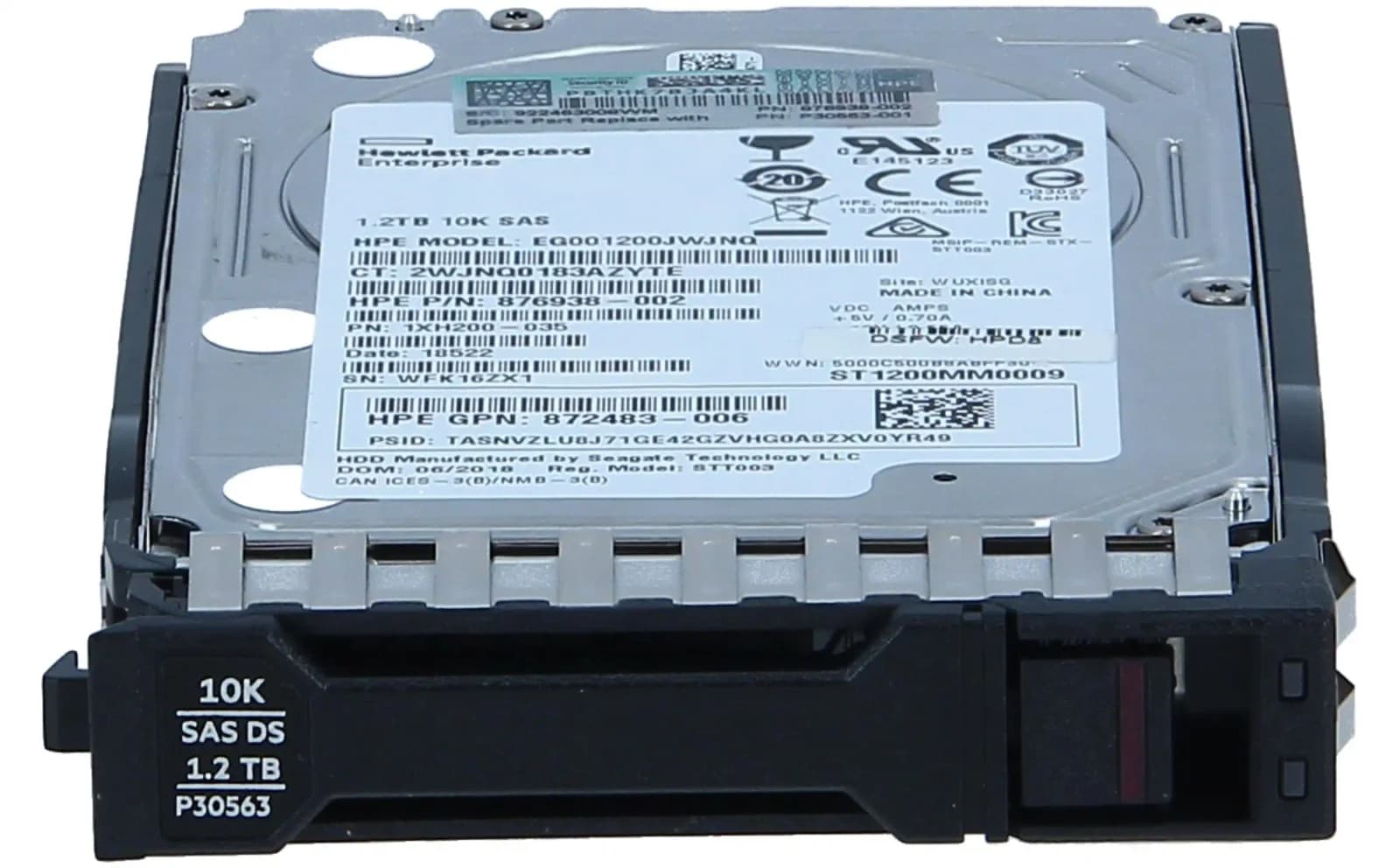 HPE 1.2TB SAS 12G Mission Critical 10K SFF BC Multi Vendor HDD (P30563-001)