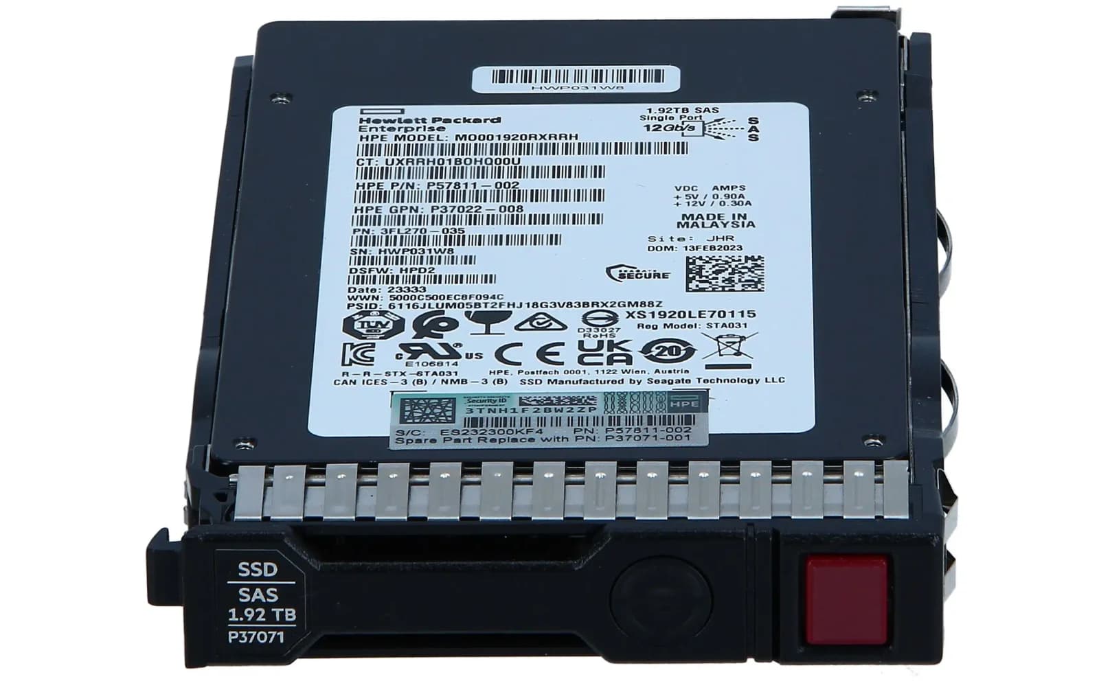 HP 1.92TB SAS 12G Mixed Use SFF SC Value SAS Multi Vendor SSD (P37011-B21)