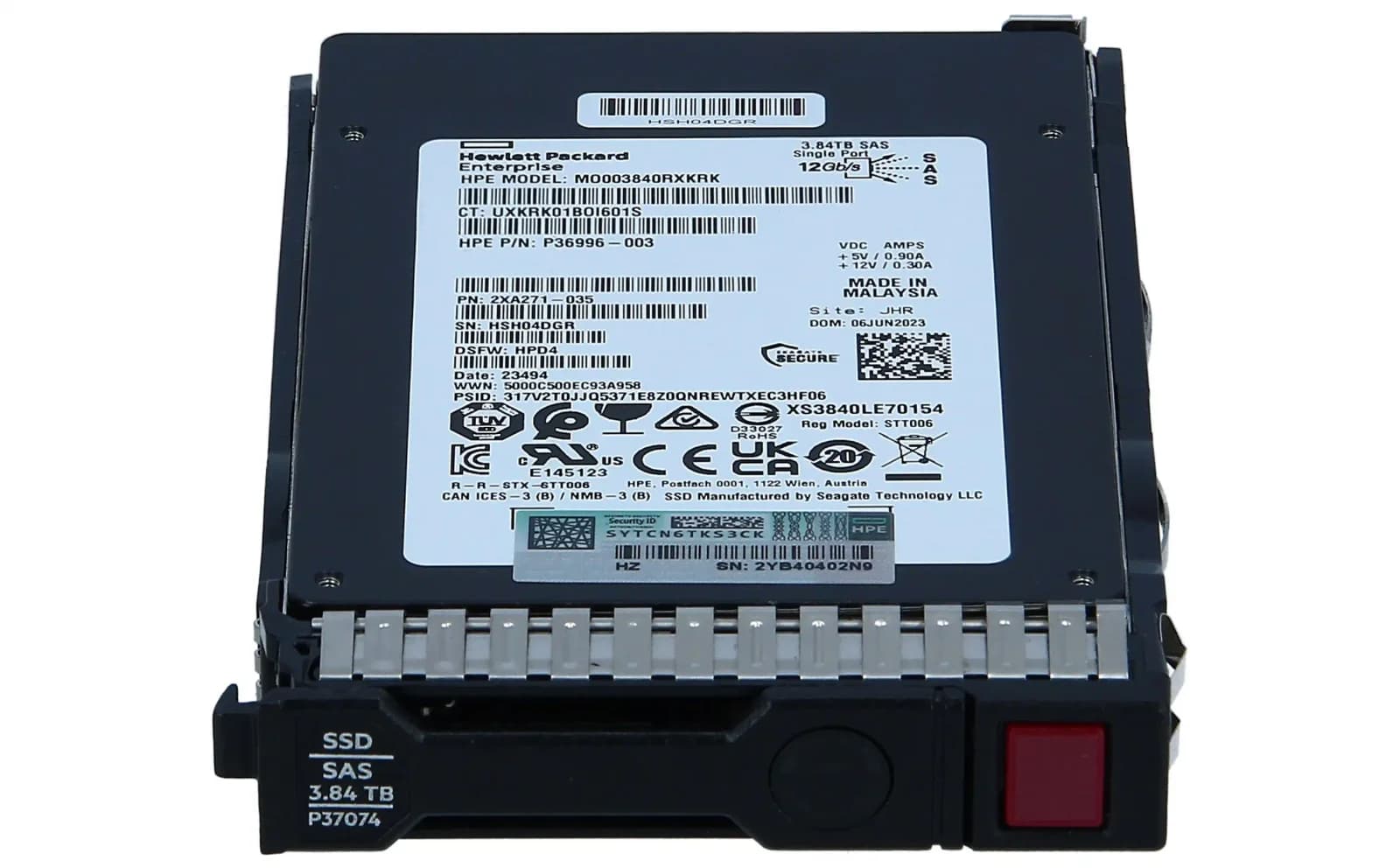 HPE Mixed Use Value, SSD, 3.84 TB, Hot-Swap, 2.5" SFF (6.4 cm SFF) (P37017-B21)