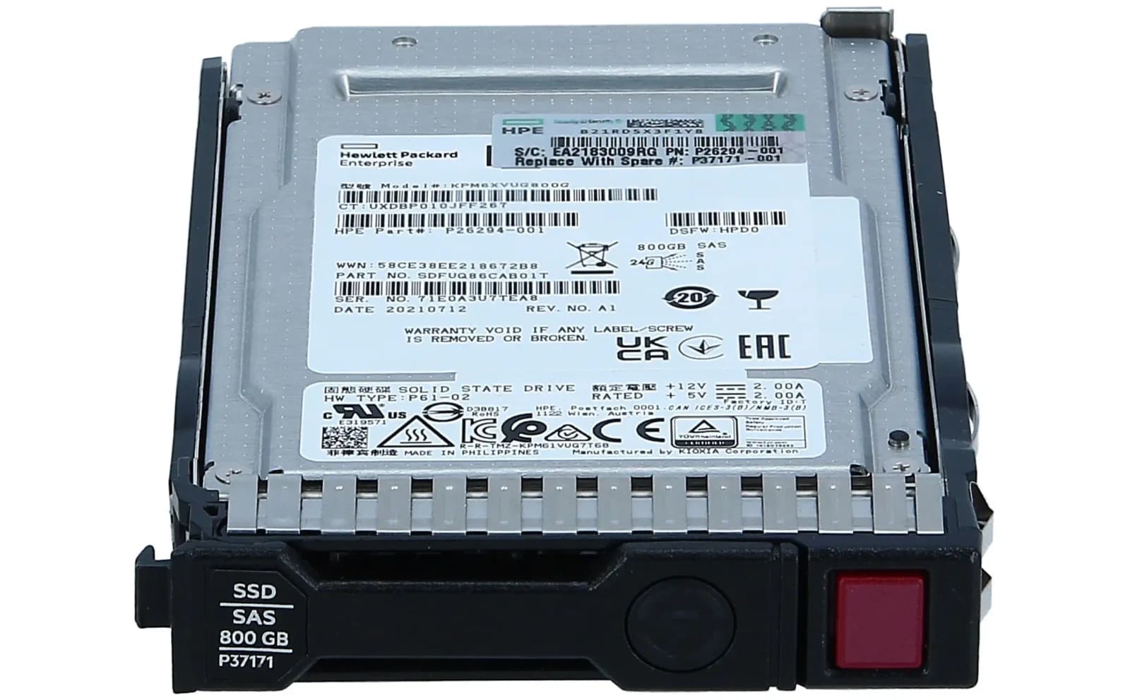 HP SSD 800GB SAS 2.5" SFF MU SC (P37171-001)