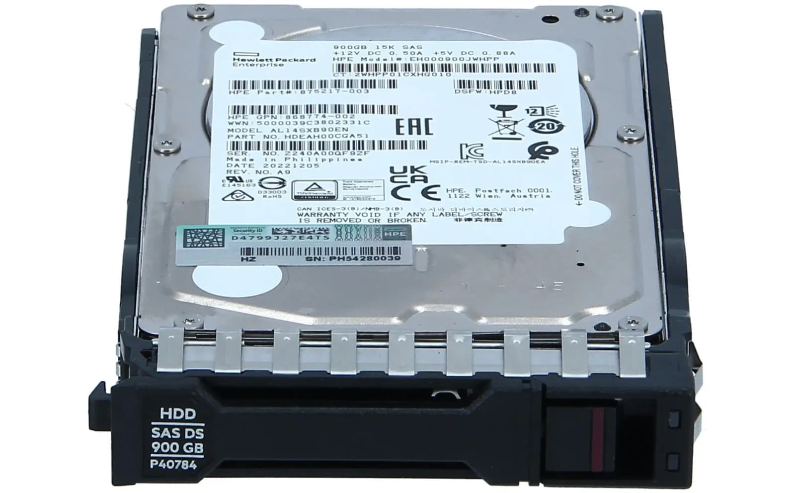 HPE Mission Critical, sərt disk, 900 GB, Hot-Swap, 2.5" SFF (6.4 cm SFF) (P40432-B21)