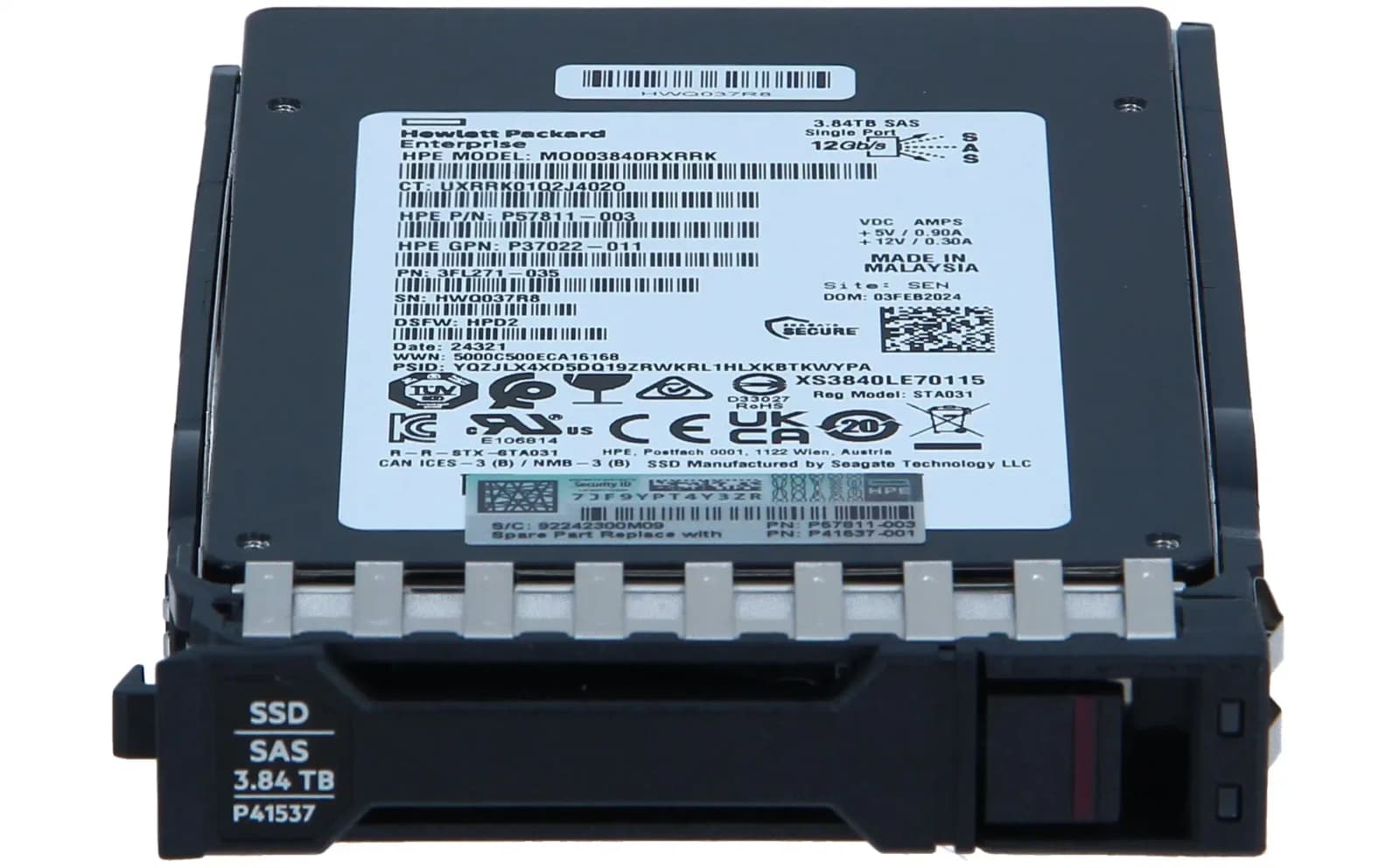 HPE SSD, 3.84 TB, Hot-Swap, 2.5" SFF (6.4 cm SFF) (P40512-B21)