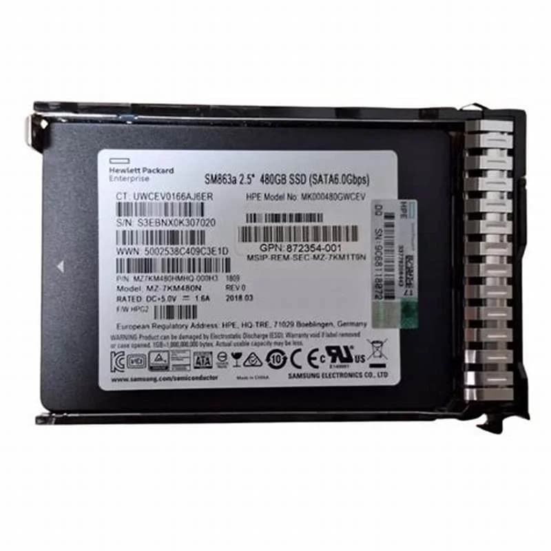 HPE 480GB SATA 6G Mixed Use SFF BC Multi Vendor SSD (P41527-001)