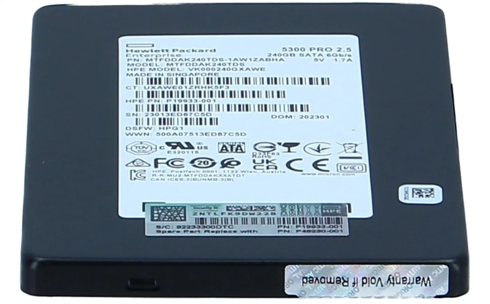 HPE Read Intensive, SSD, 240 GB, внутренний, 2.5" SFF (6.4 cm SFF) (P47809-B21)