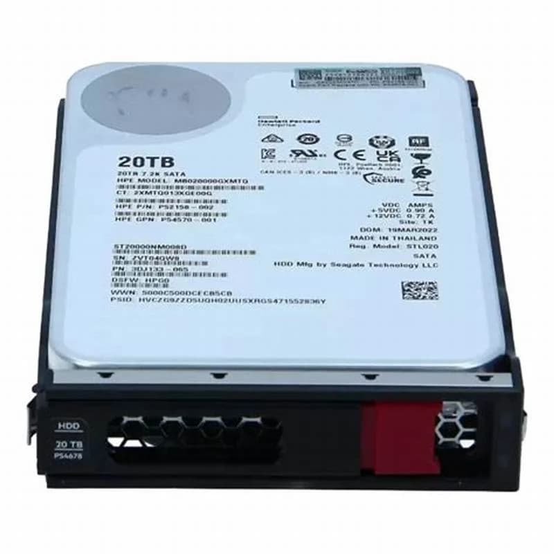 HPE 20TB SATA 6G Business Critical 7.2K LFF LP Helium 512e ISE Multi Vendor HDD (P54678-001)