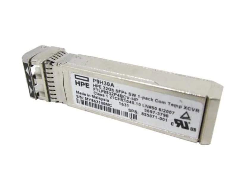 HPE SFP+ transceiver module, 32Gb Fibre Channel (SW), Fibre Channel, 100 m (P9H30A)