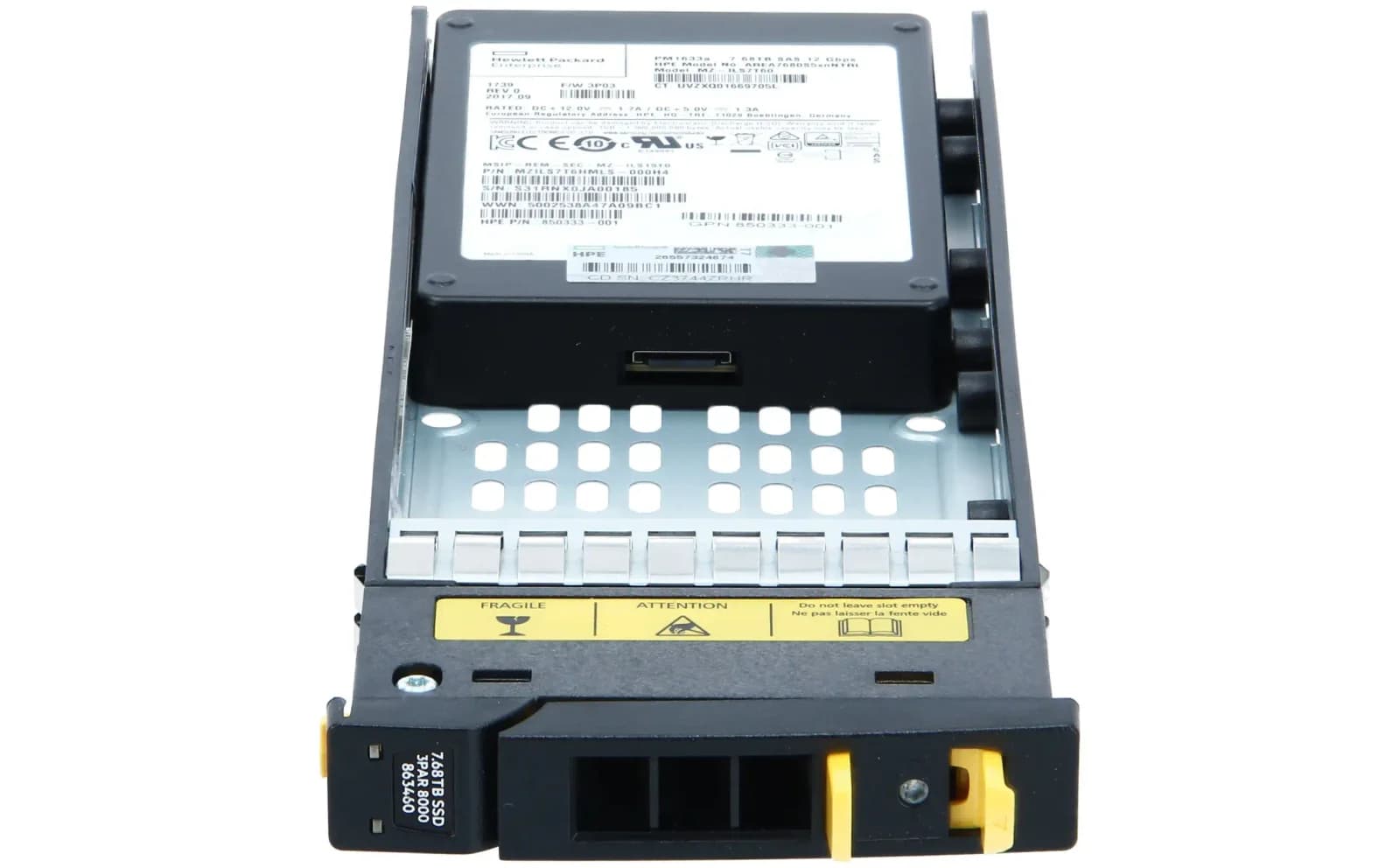 HPE 3PAR, Solid state drive, 7.68 TB, 2.5" SFF, SAS (P9L83B)